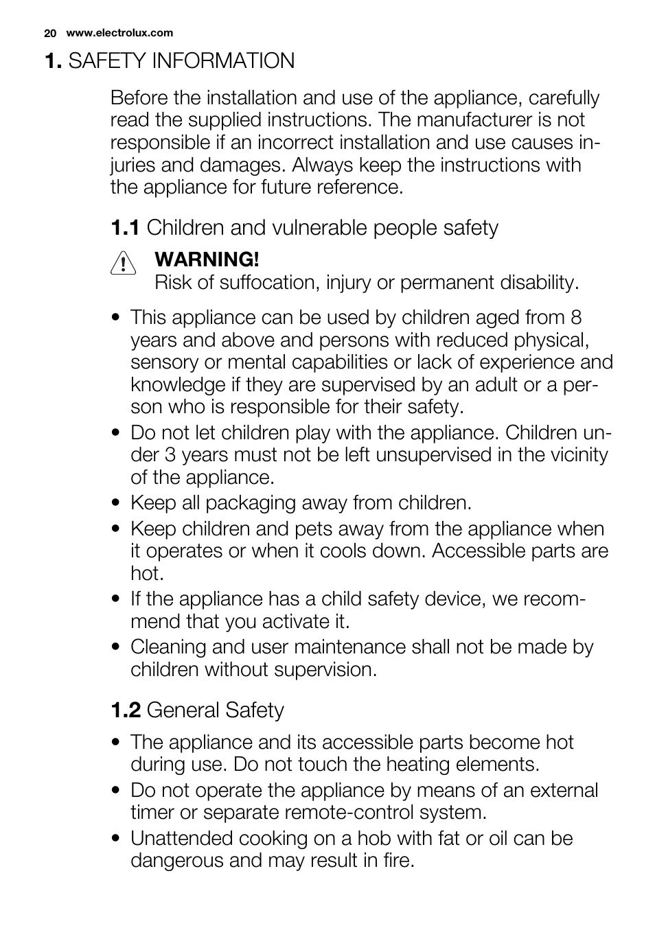 Electrolux EHL9530FOK User Manual | Page 20 / 72