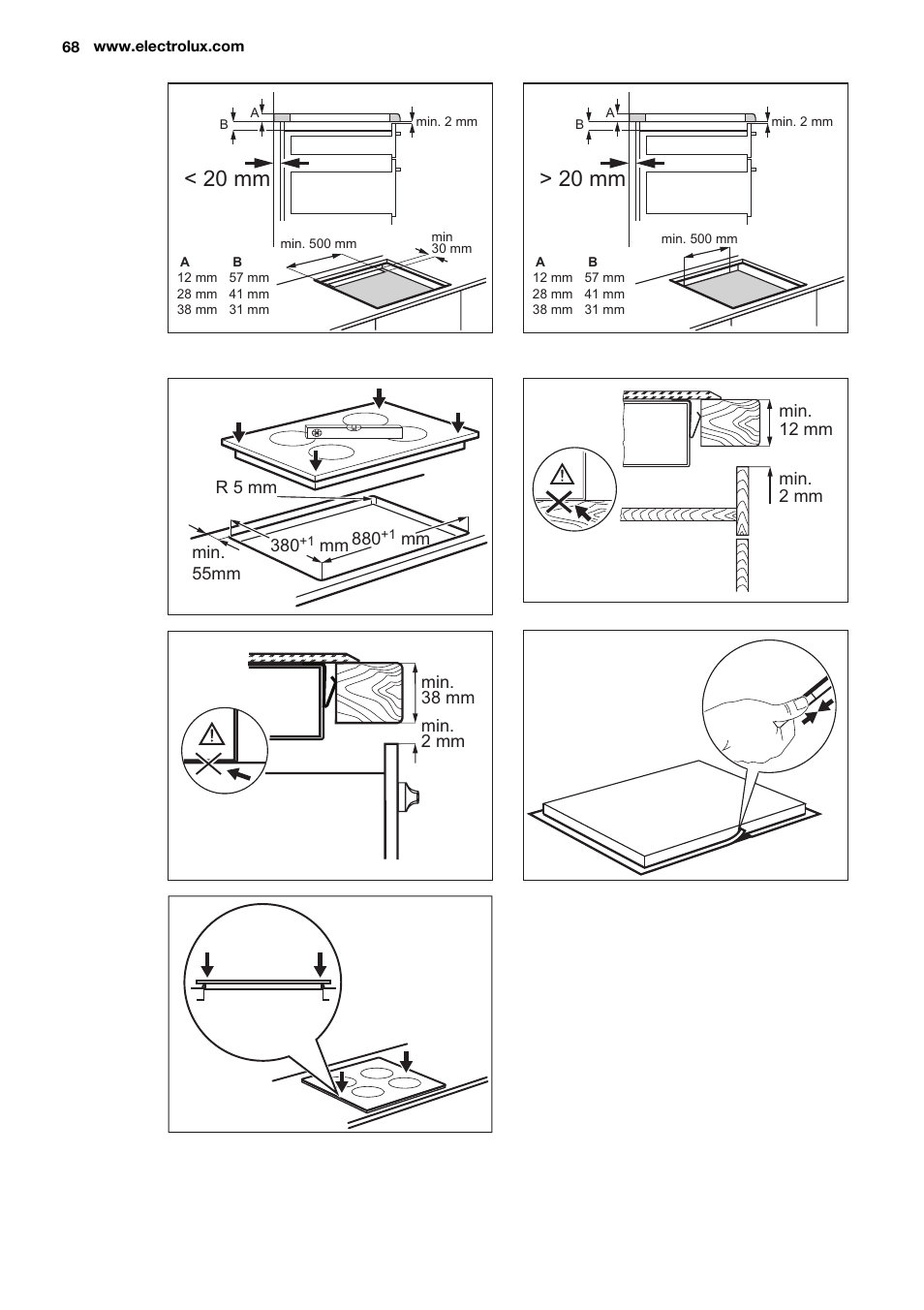 20 mm | Electrolux EHL9530FOK User Manual | Page 68 / 72