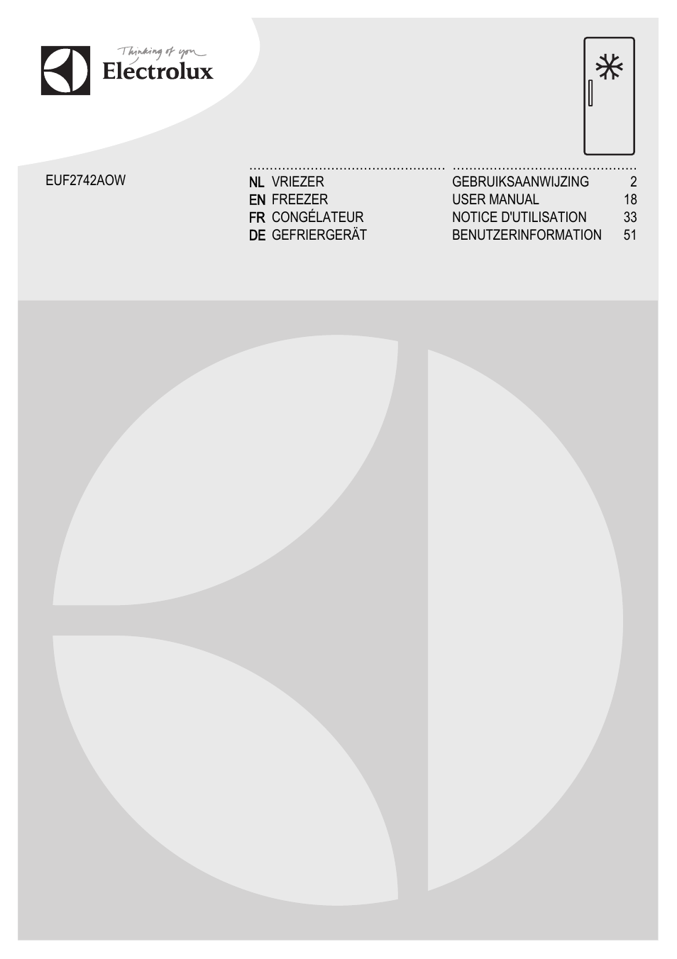 Electrolux EUF2742AOW User Manual | 68 pages