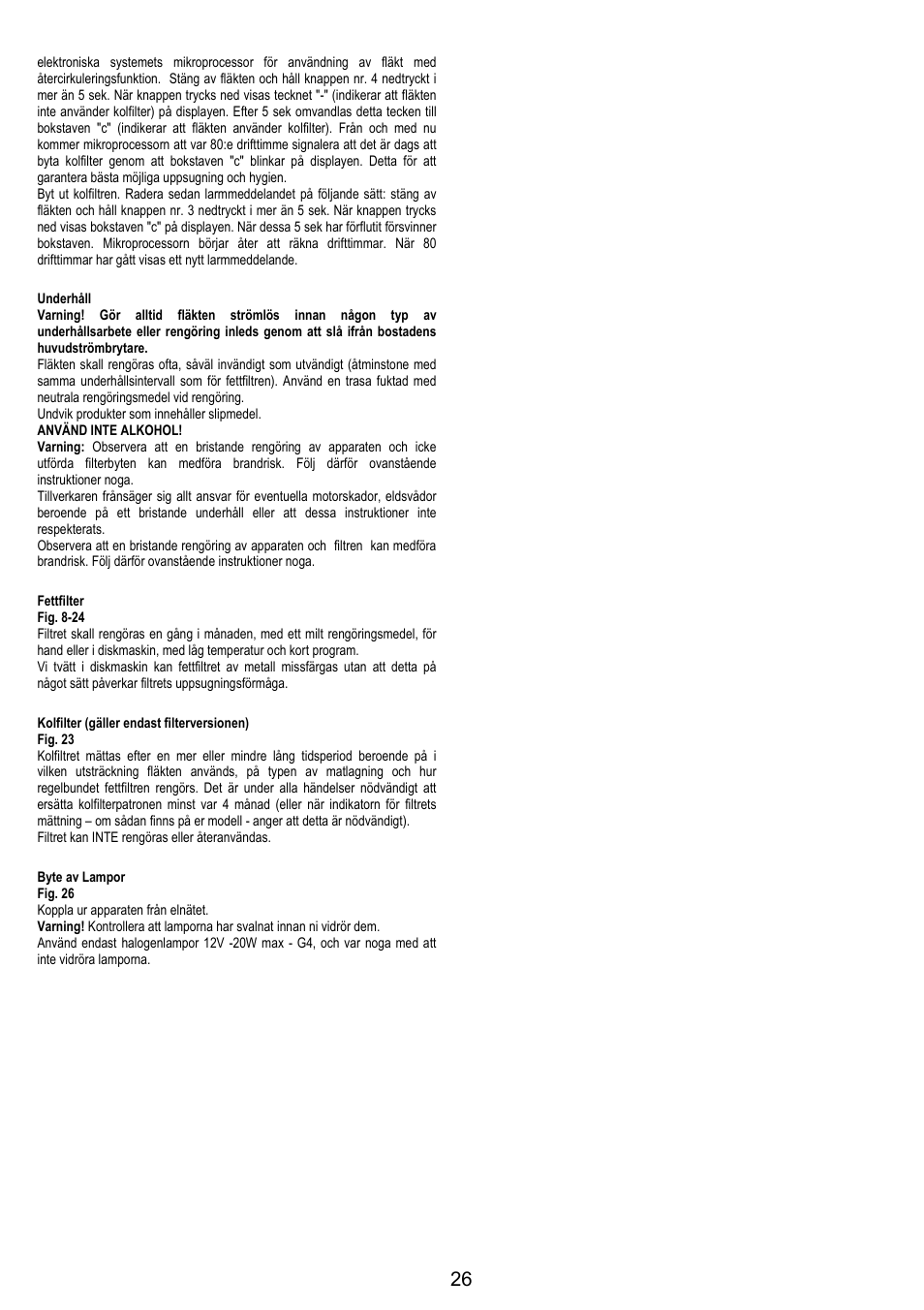 Electrolux EFC50800X User Manual | Page 25 / 72