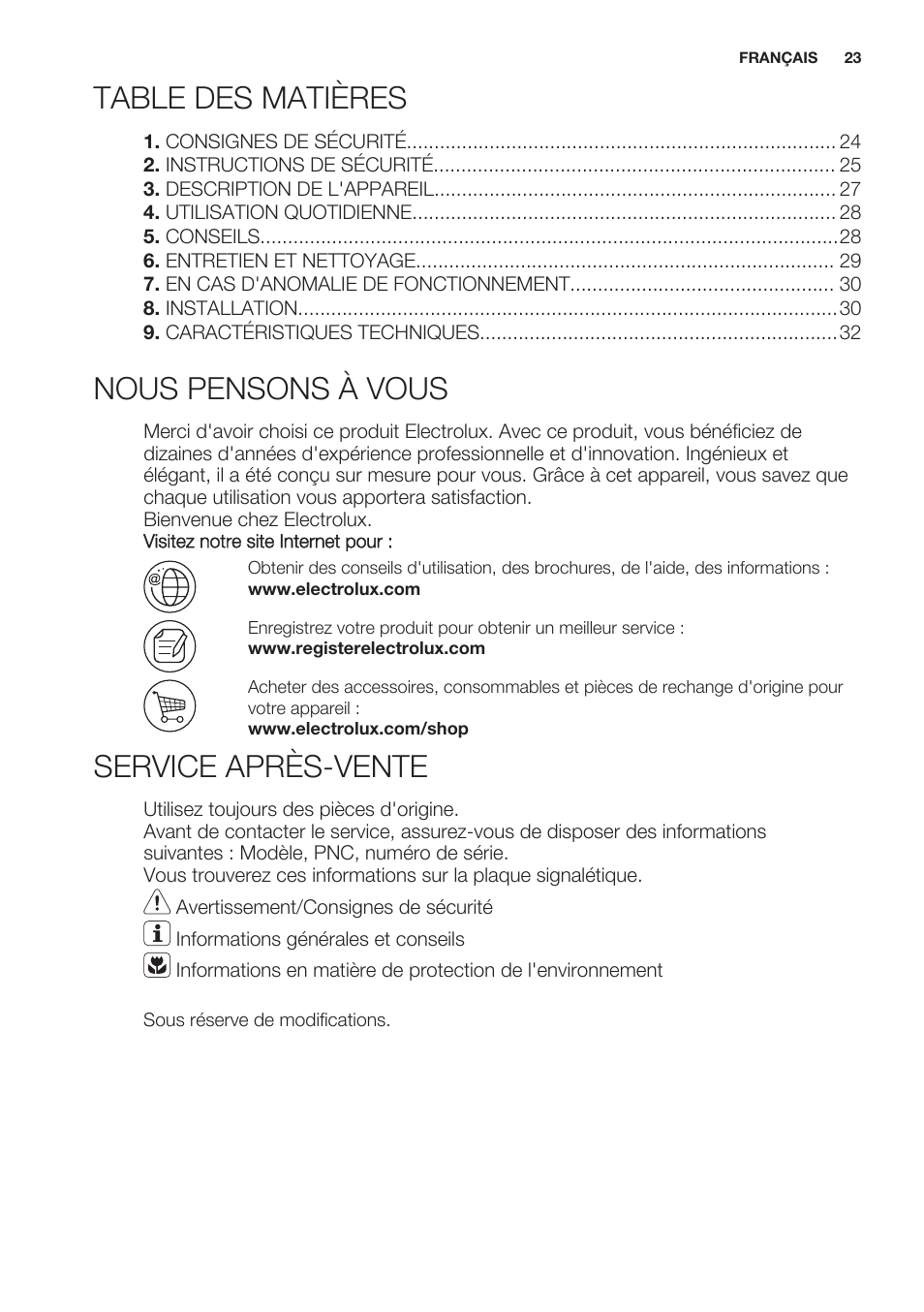 Electrolux EHF6140FOK User Manual | Page 23 / 44