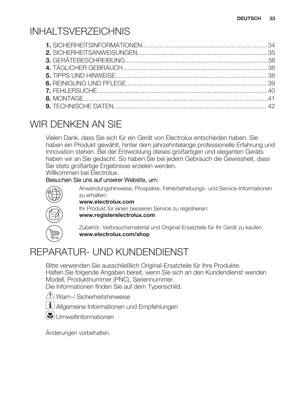 Electrolux EHF6140FOK User Manual | Page 33 / 44