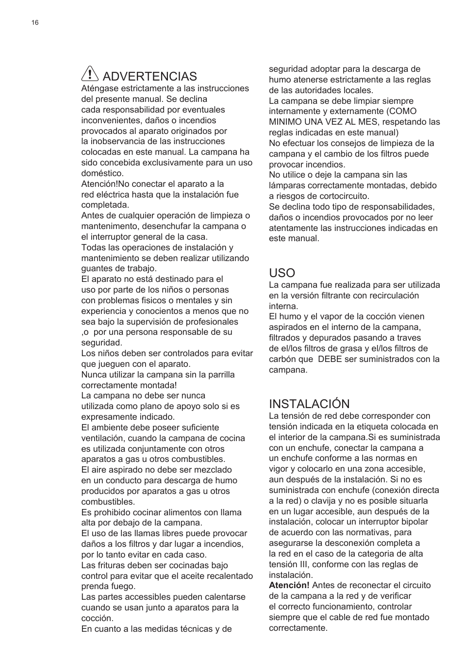 Electrolux EFC60400K User Manual | Page 16 / 100