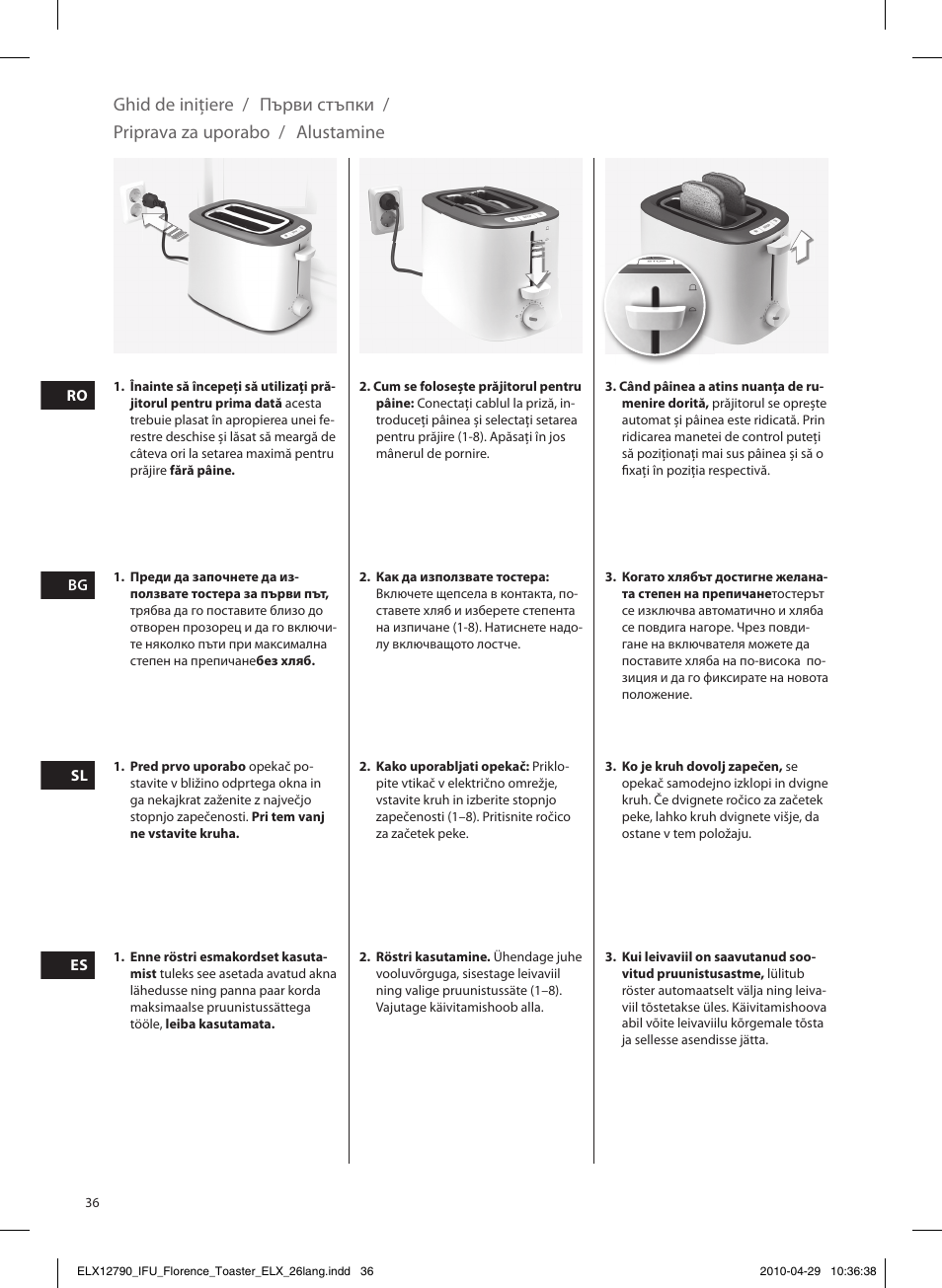 Electrolux EAT5110 User Manual | Page 36 / 48