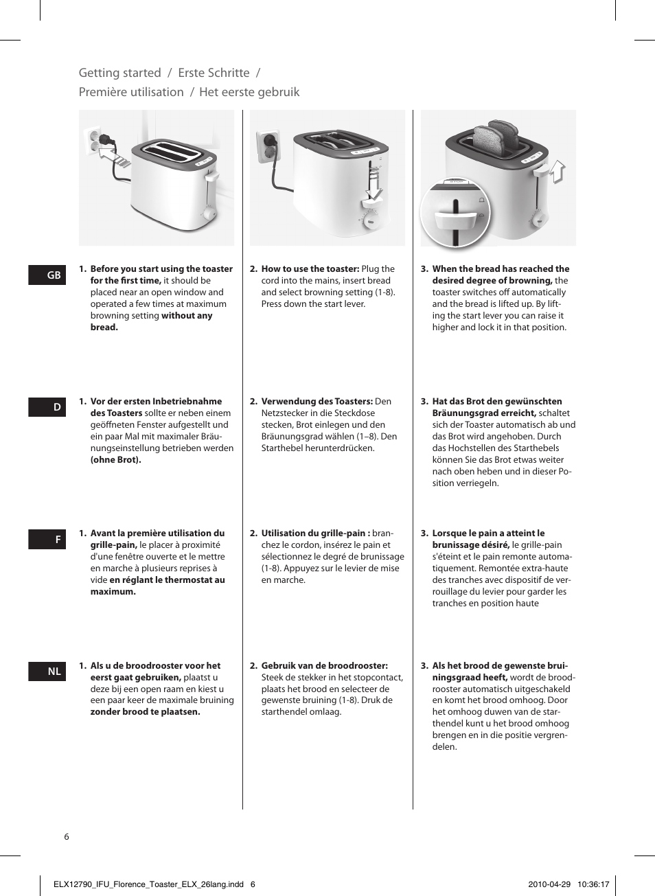 Electrolux EAT5110 User Manual | Page 6 / 48