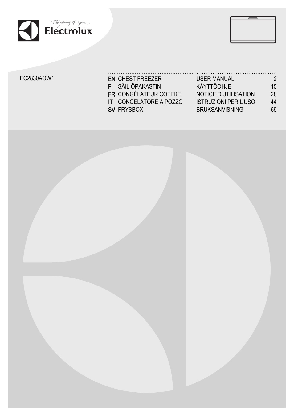 Electrolux EC2830AOW1 User Manual | 72 pages