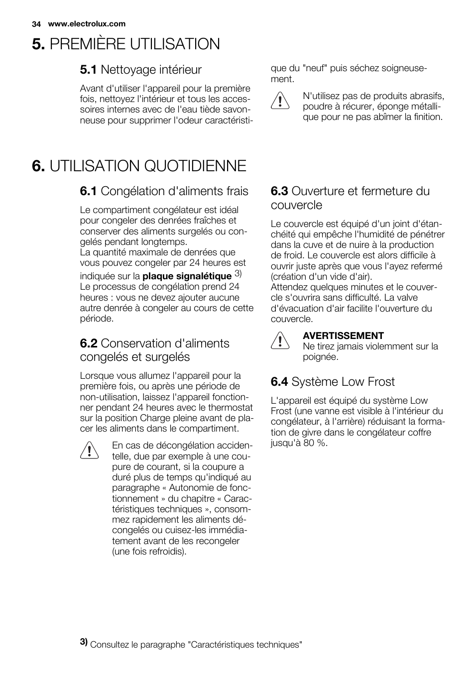 Première utilisation, Utilisation quotidienne | Electrolux EC2830AOW1 User Manual | Page 34 / 72
