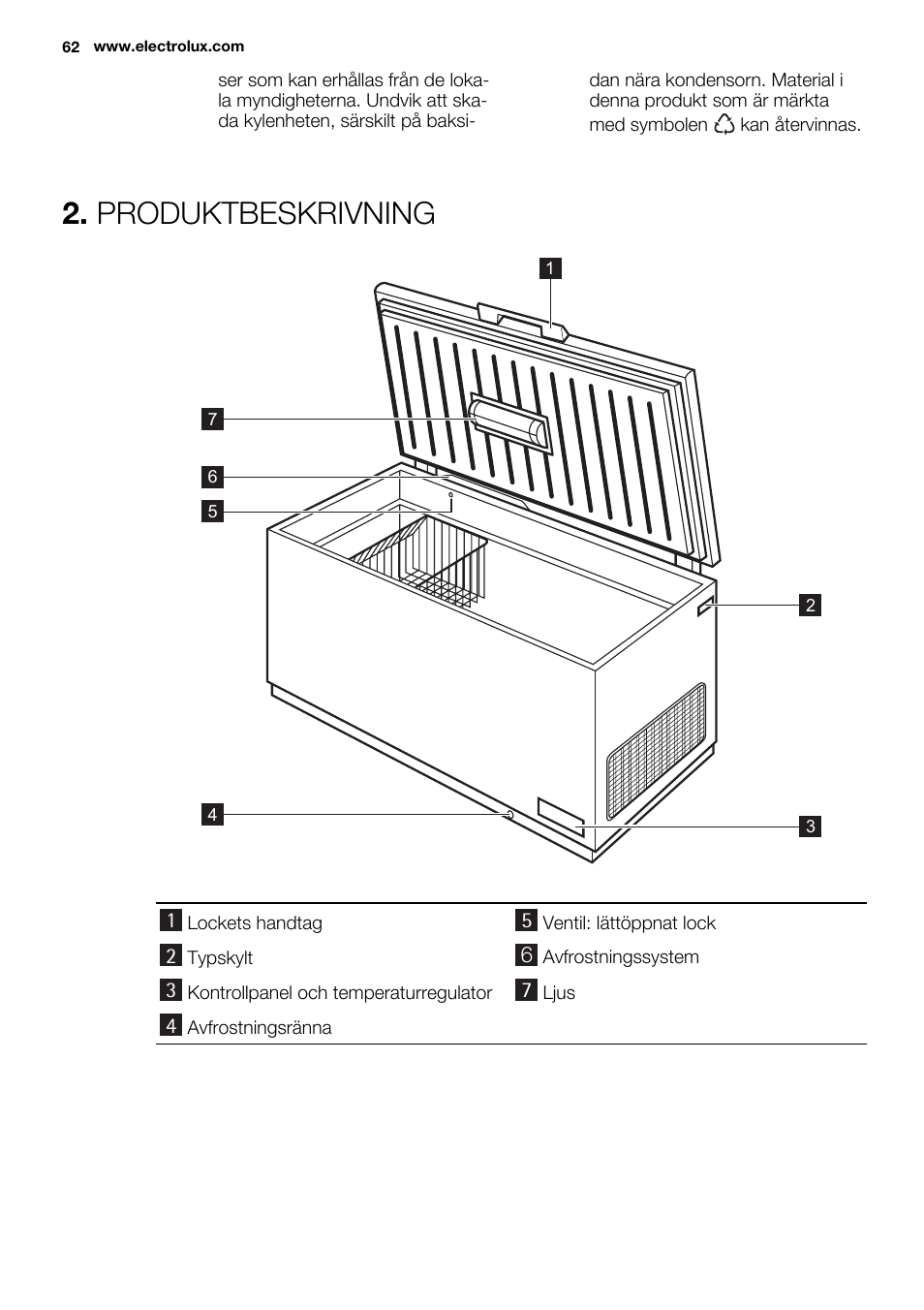 Produktbeskrivning | Electrolux EC2830AOW1 User Manual | Page 62 / 72
