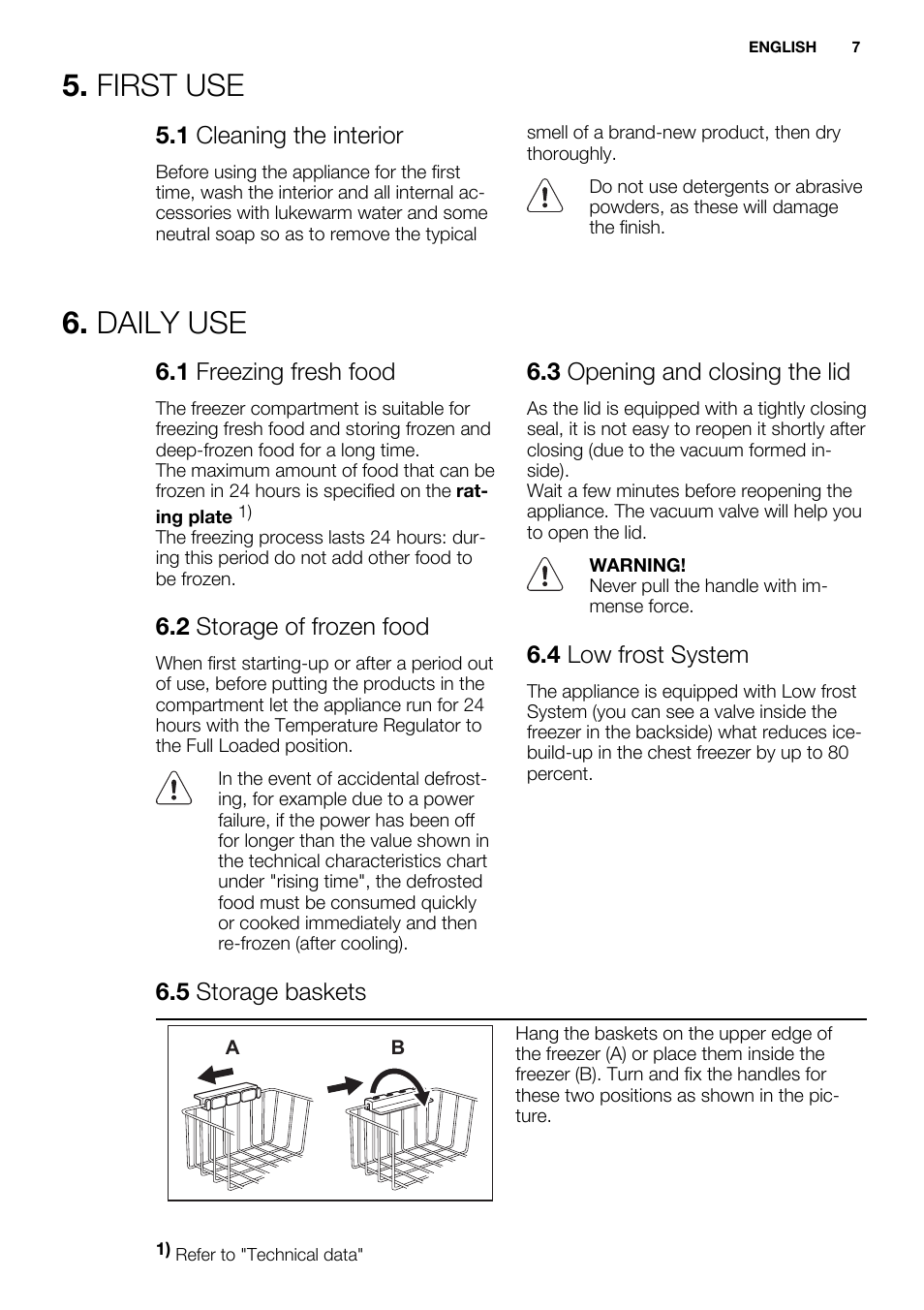 First use, Daily use | Electrolux EC2830AOW1 User Manual | Page 7 / 72