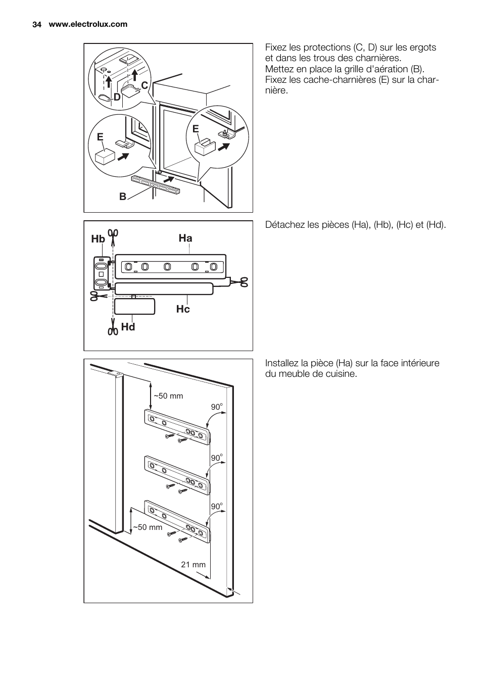 Eb d c | Electrolux EUN2244AOW User Manual | Page 34 / 80