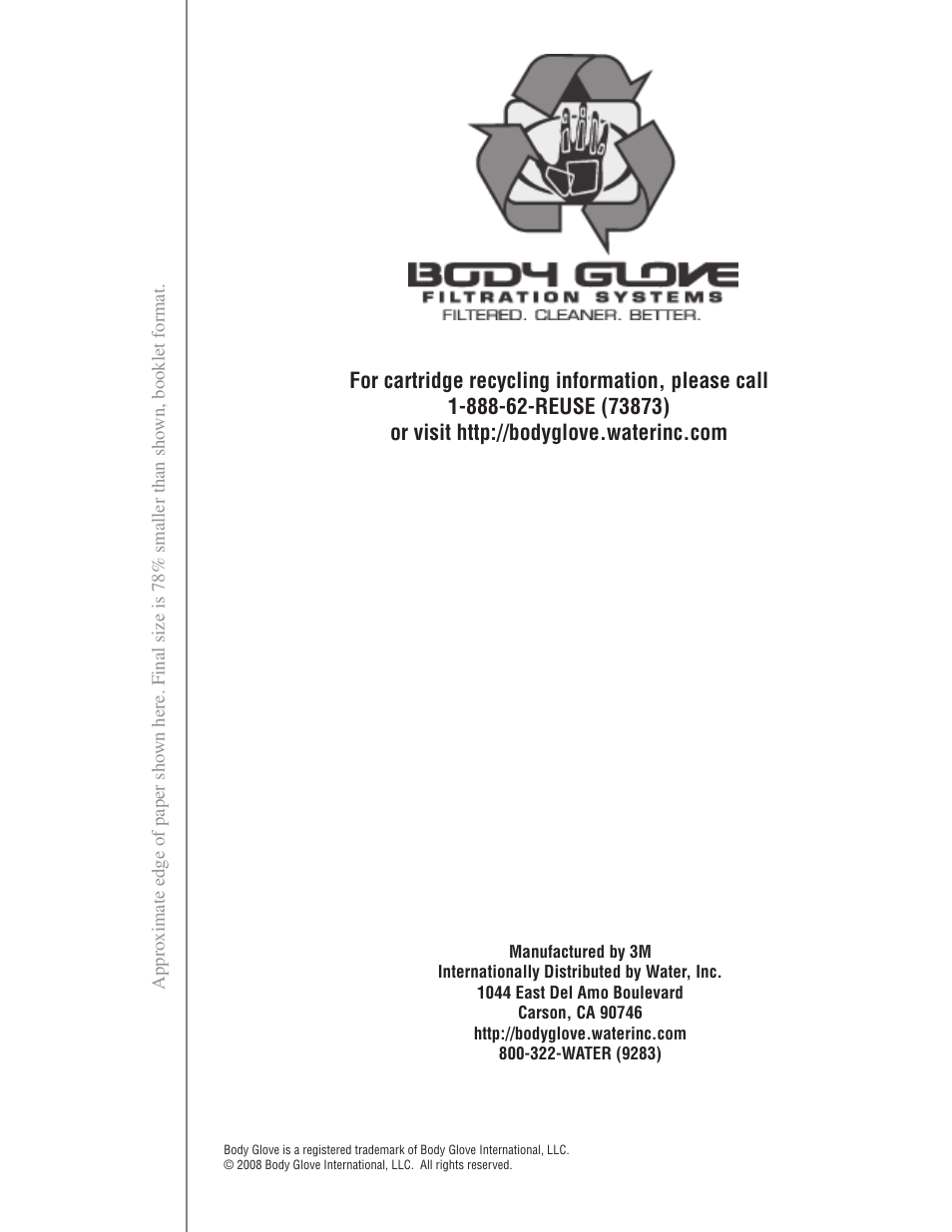 Water Inc BG 1000 User Manual | Page 8 / 8