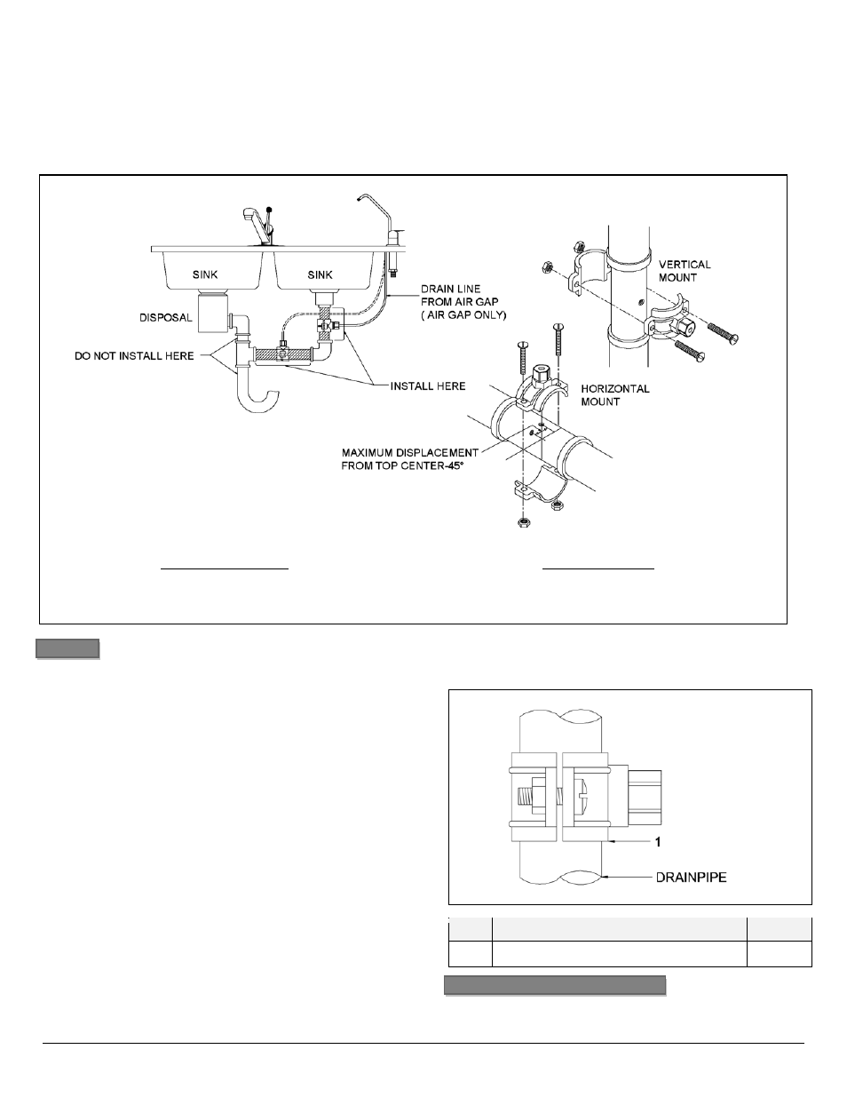 Item, Drain outlet assembly installation | Water Inc WI-BG-PURE User Manual | Page 10 / 19