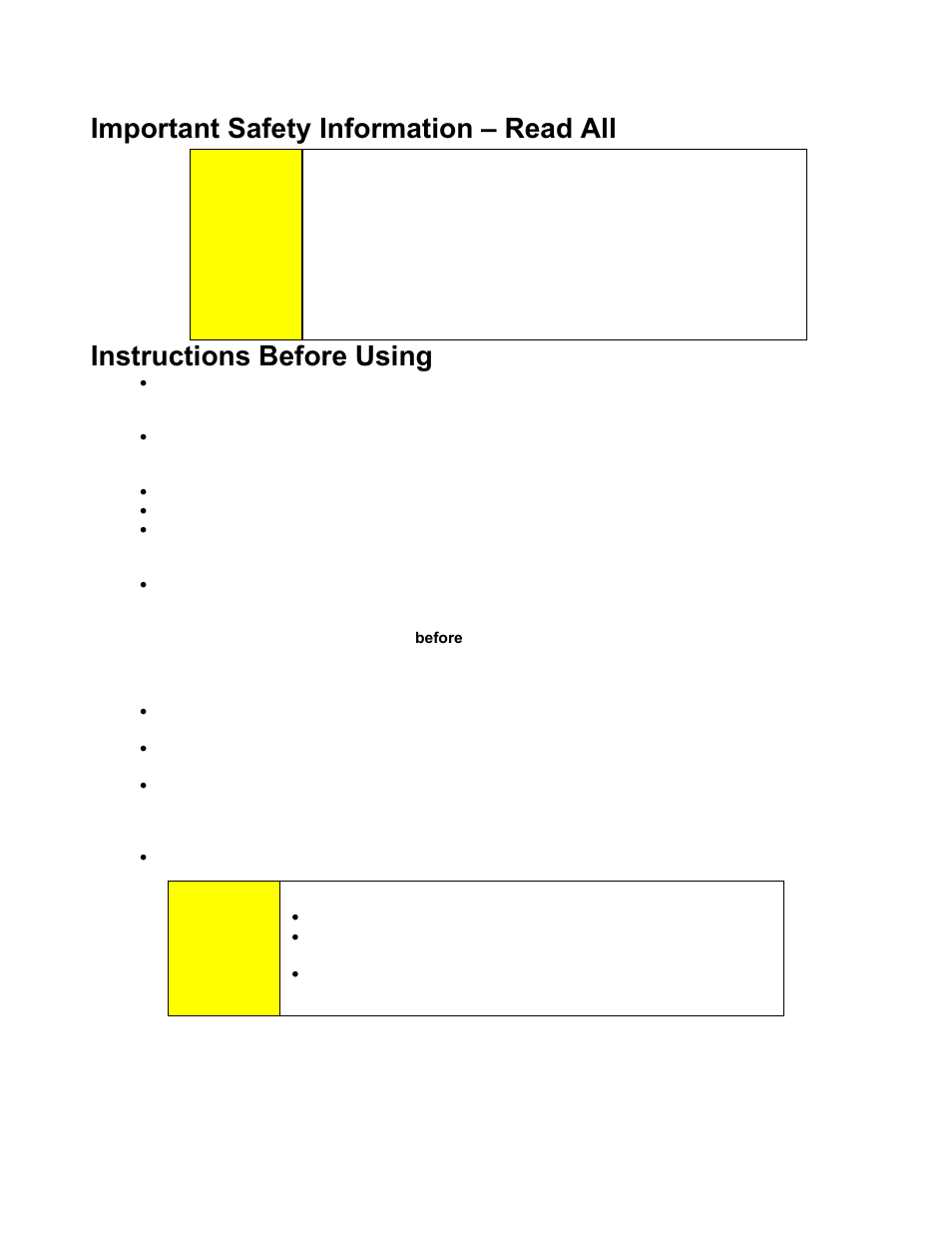 Important safety information – read all, Instructions before using | Water Inc HP-Soft-4 User Manual | Page 3 / 18