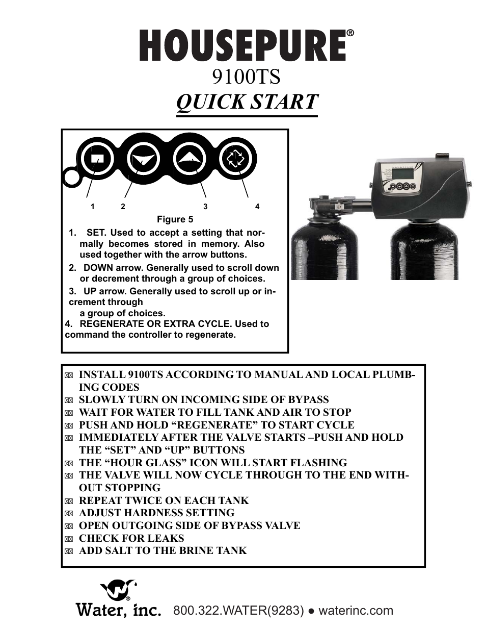 Water Inc HP - 9100TS User Manual | 1 page