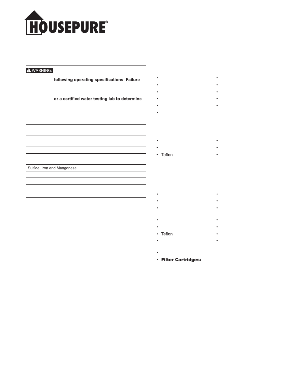 Water Inc HP-RO-1000 User Manual | 16 pages