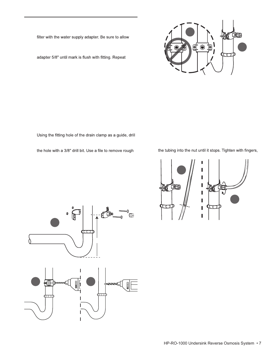 Installation continued | Water Inc HP-RO-1000 User Manual | Page 7 / 16