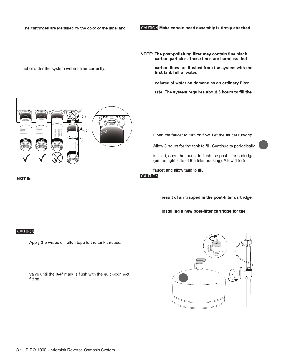 Installation continued | Water Inc HP-RO-1000 User Manual | Page 8 / 16