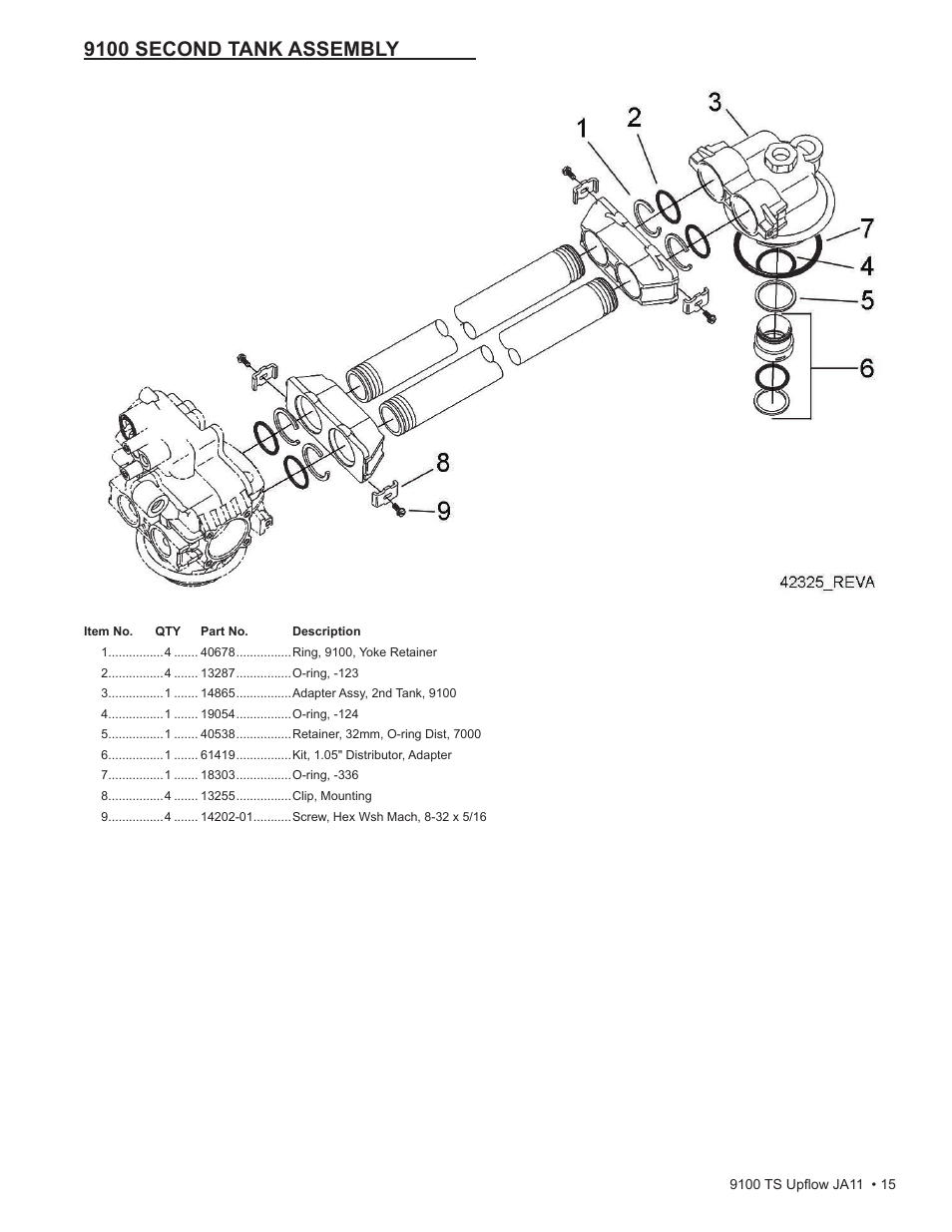 9100 second tank assembly | Water Inc wi-hp9100-TS Upflou User Manual | Page 15 / 34