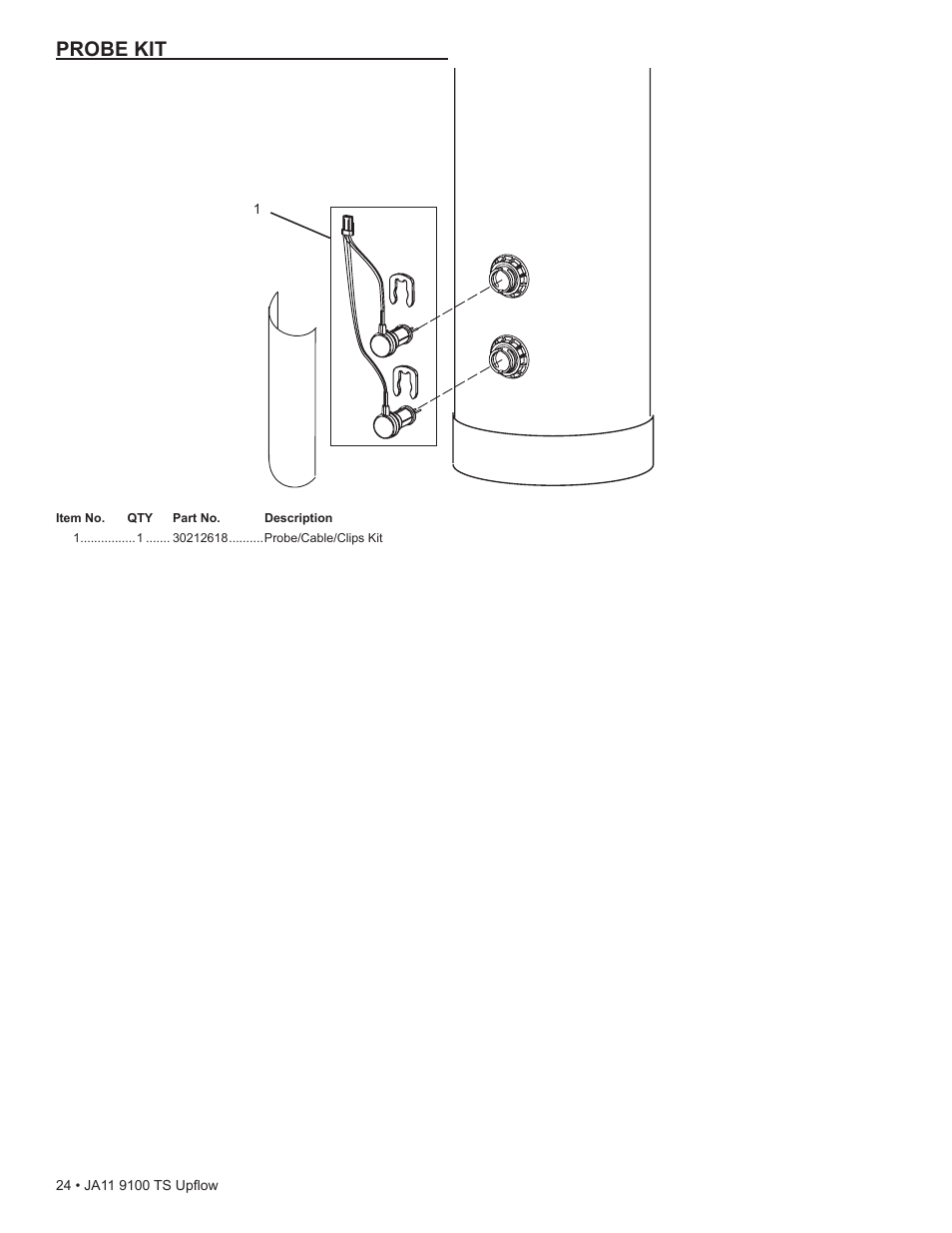 Probe kit | Water Inc wi-hp9100-TS Upflou User Manual | Page 24 / 34