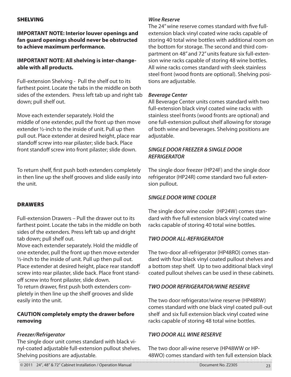 Water Inc 72” Signature Series User Manual | Page 23 / 37