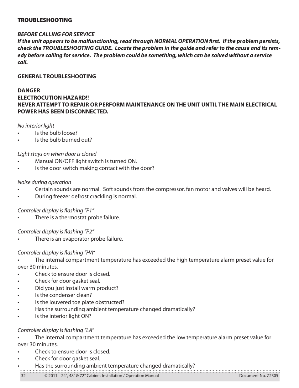 Water Inc 72” Signature Series User Manual | Page 32 / 37