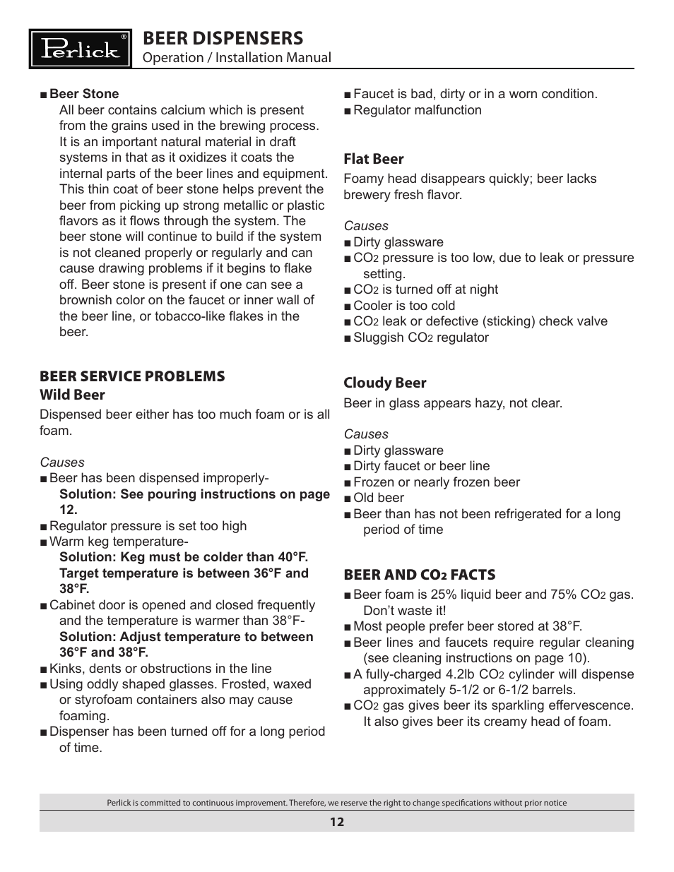 Beer dispensers | Water Inc BEER DISPENSERS User Manual | Page 12 / 22