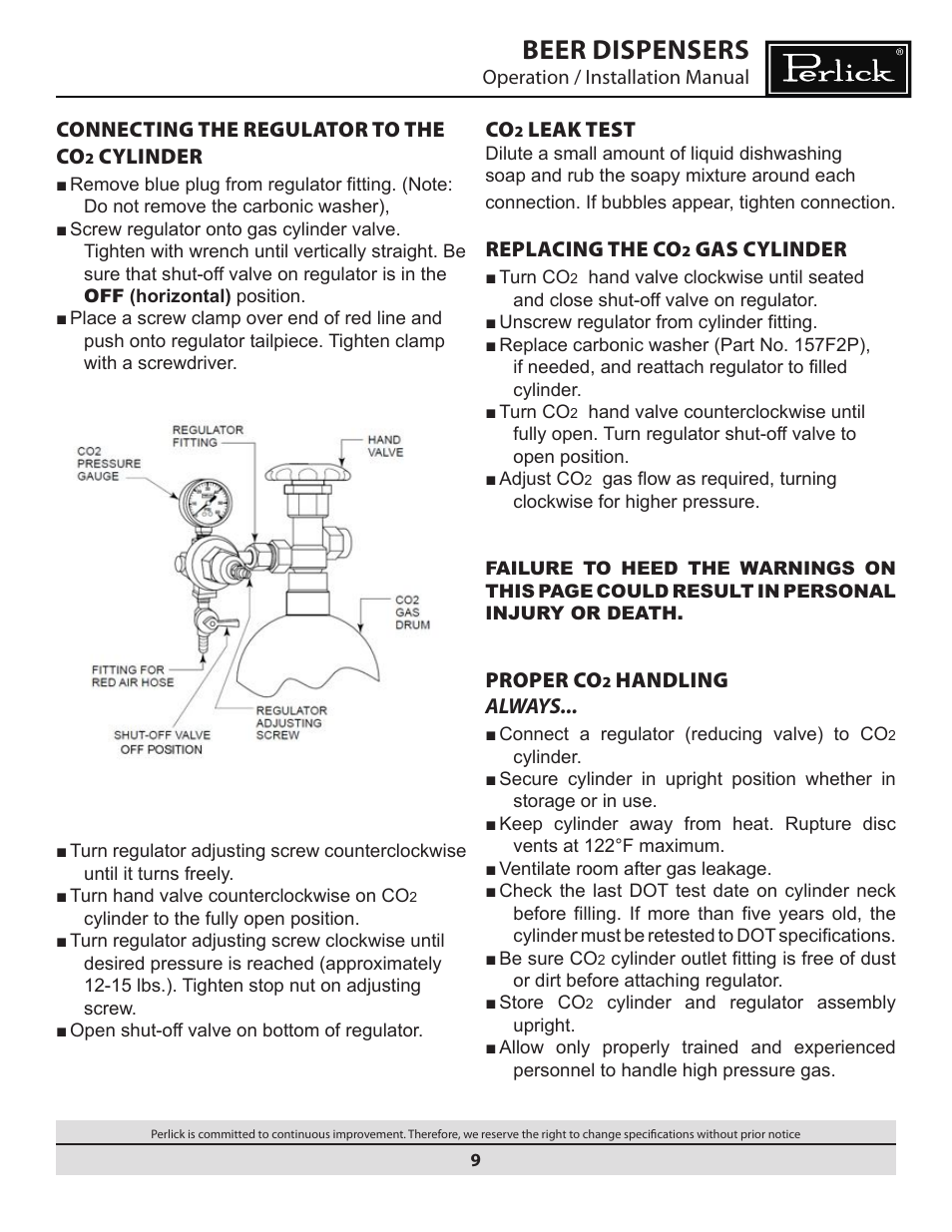 Beer dispensers | Water Inc BEER DISPENSERS User Manual | Page 9 / 22