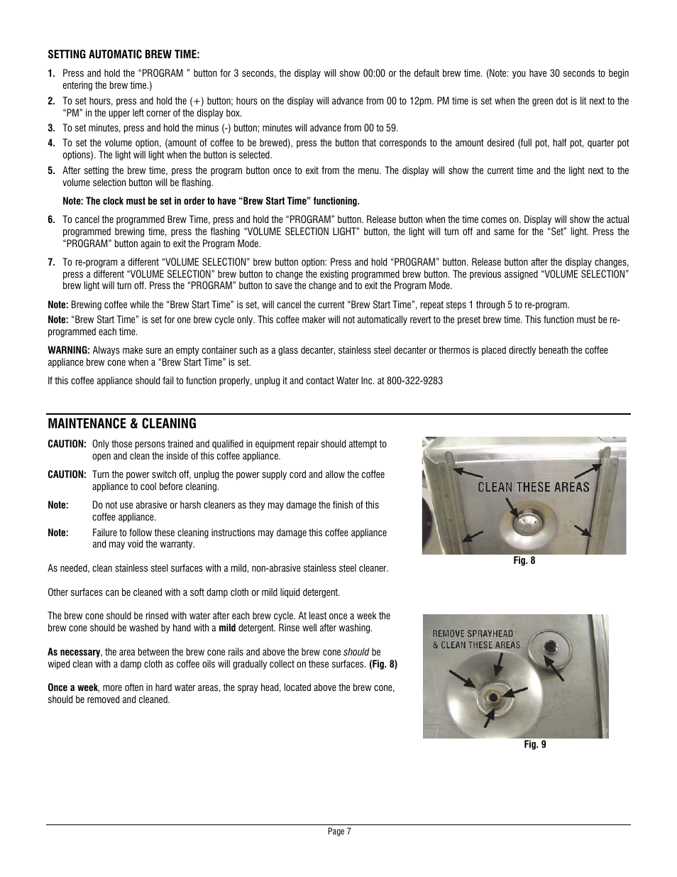 Water Inc EVERBREW1033518 User Manual | Page 7 / 10