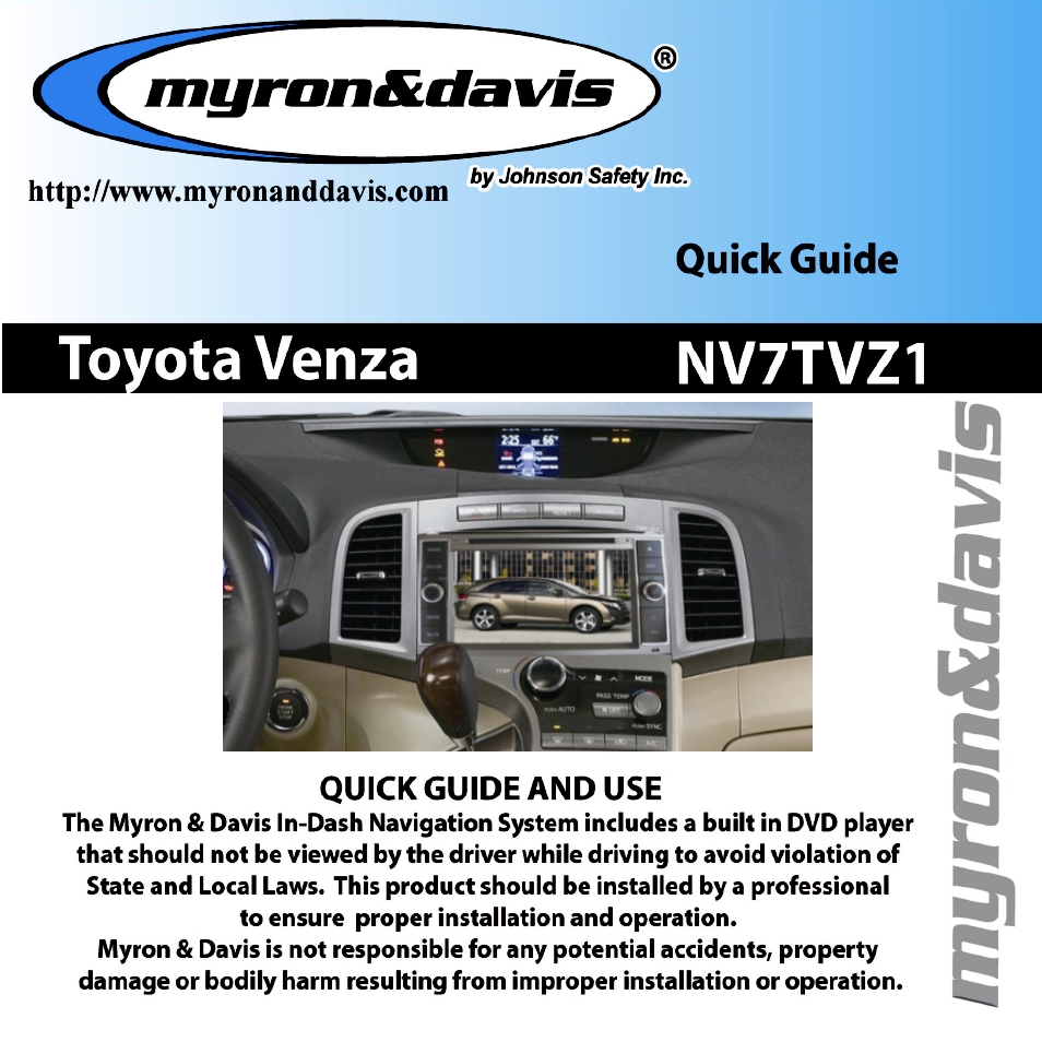 Myron&Davis NV7TVZ1 User Manual | 16 pages