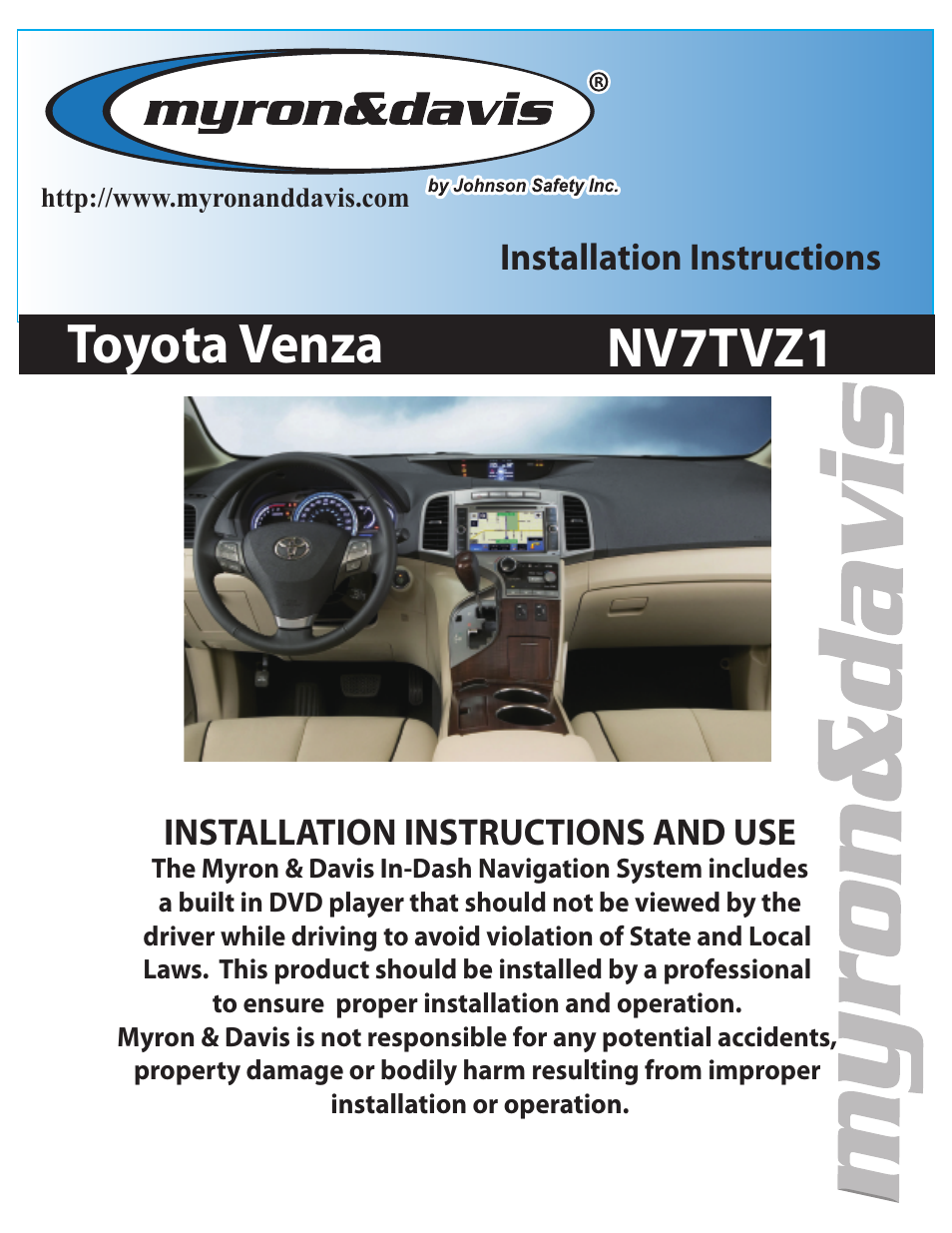 Myron&Davis NV7TVZ1 User Manual | 10 pages