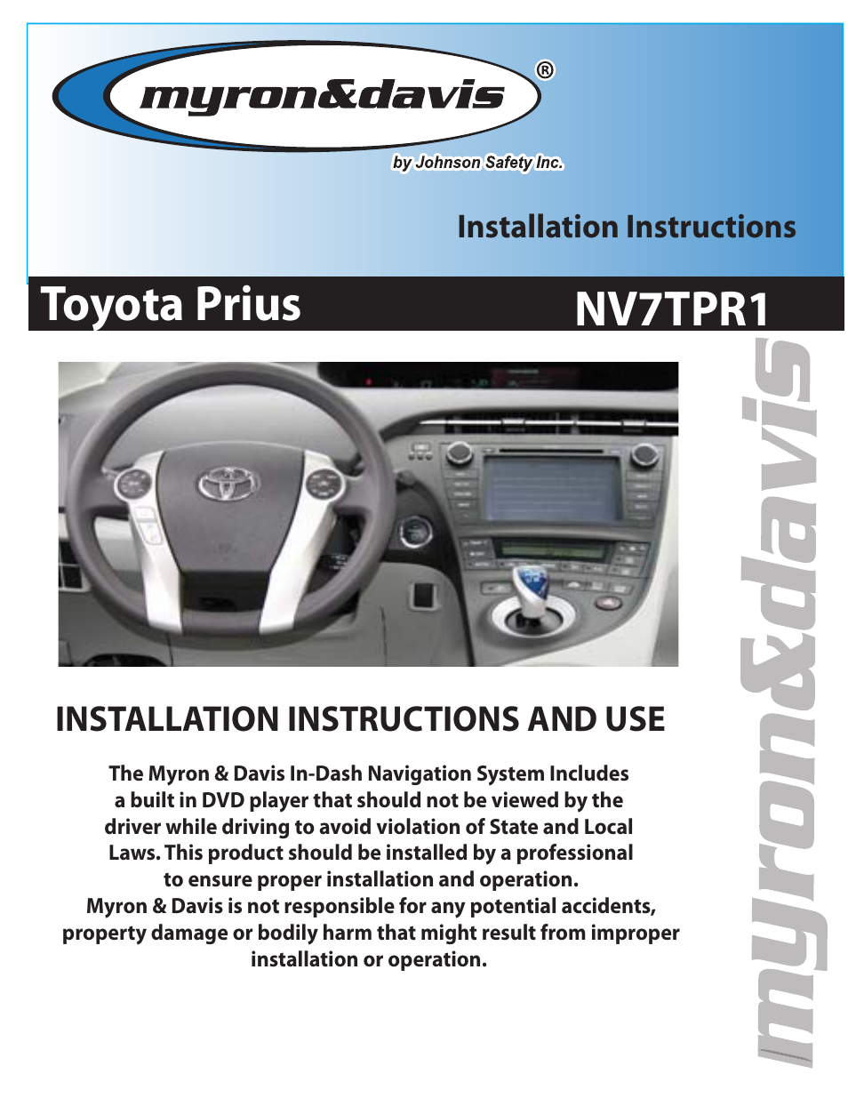 Myron&Davis NV7TPR1 User Manual | 11 pages