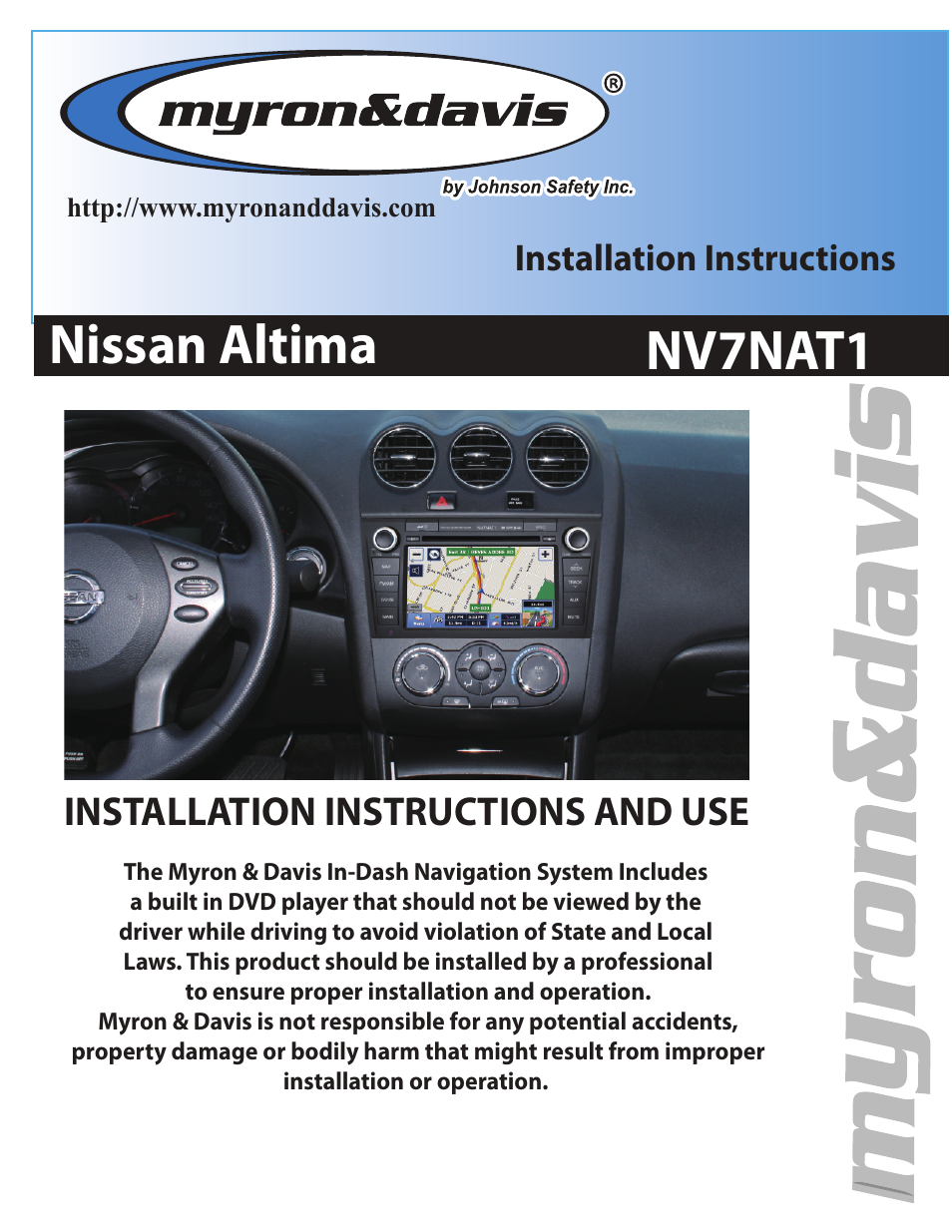 Myron&Davis NV7NAT1 User Manual | 12 pages