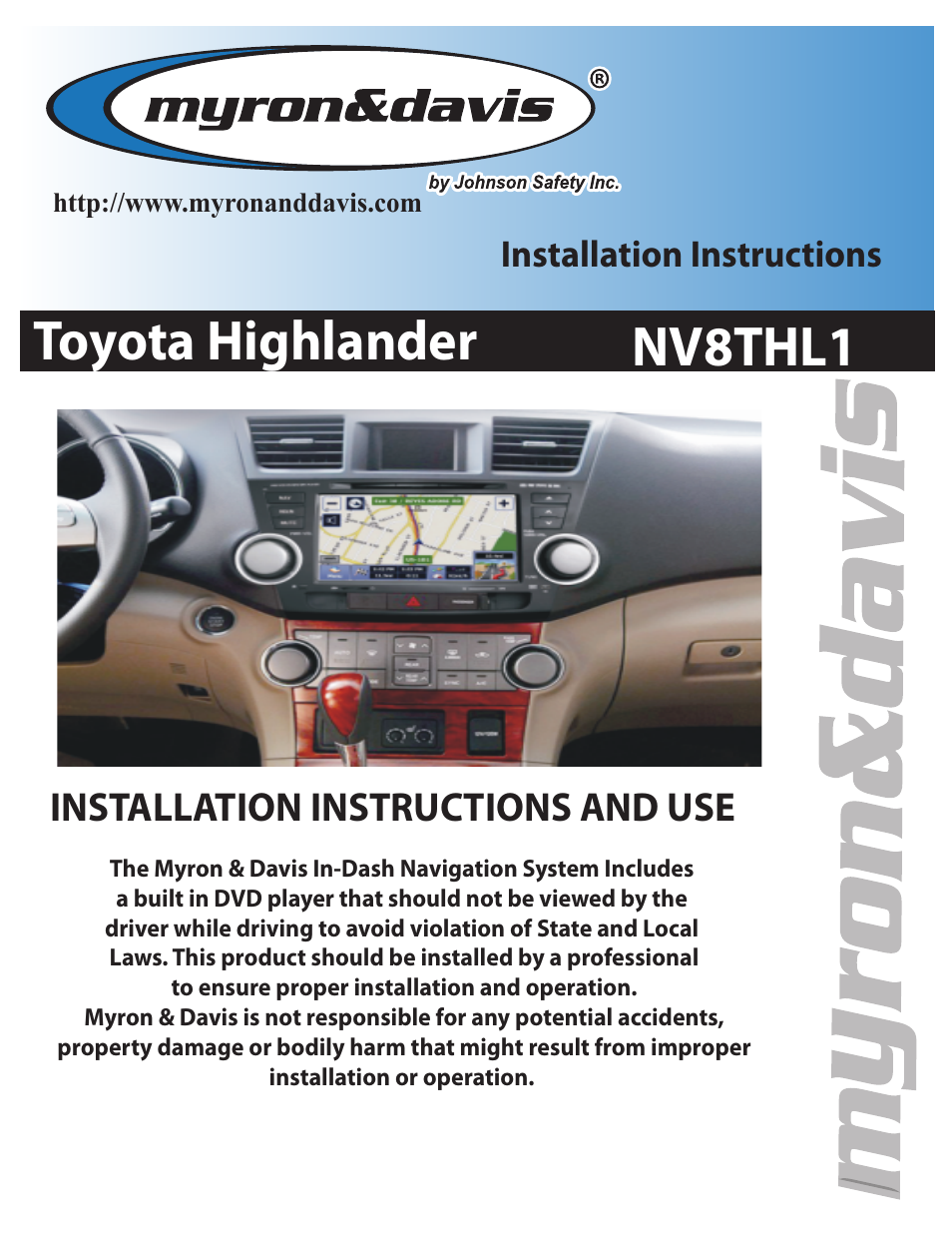 Myron&Davis NV8THL1 User Manual | 11 pages