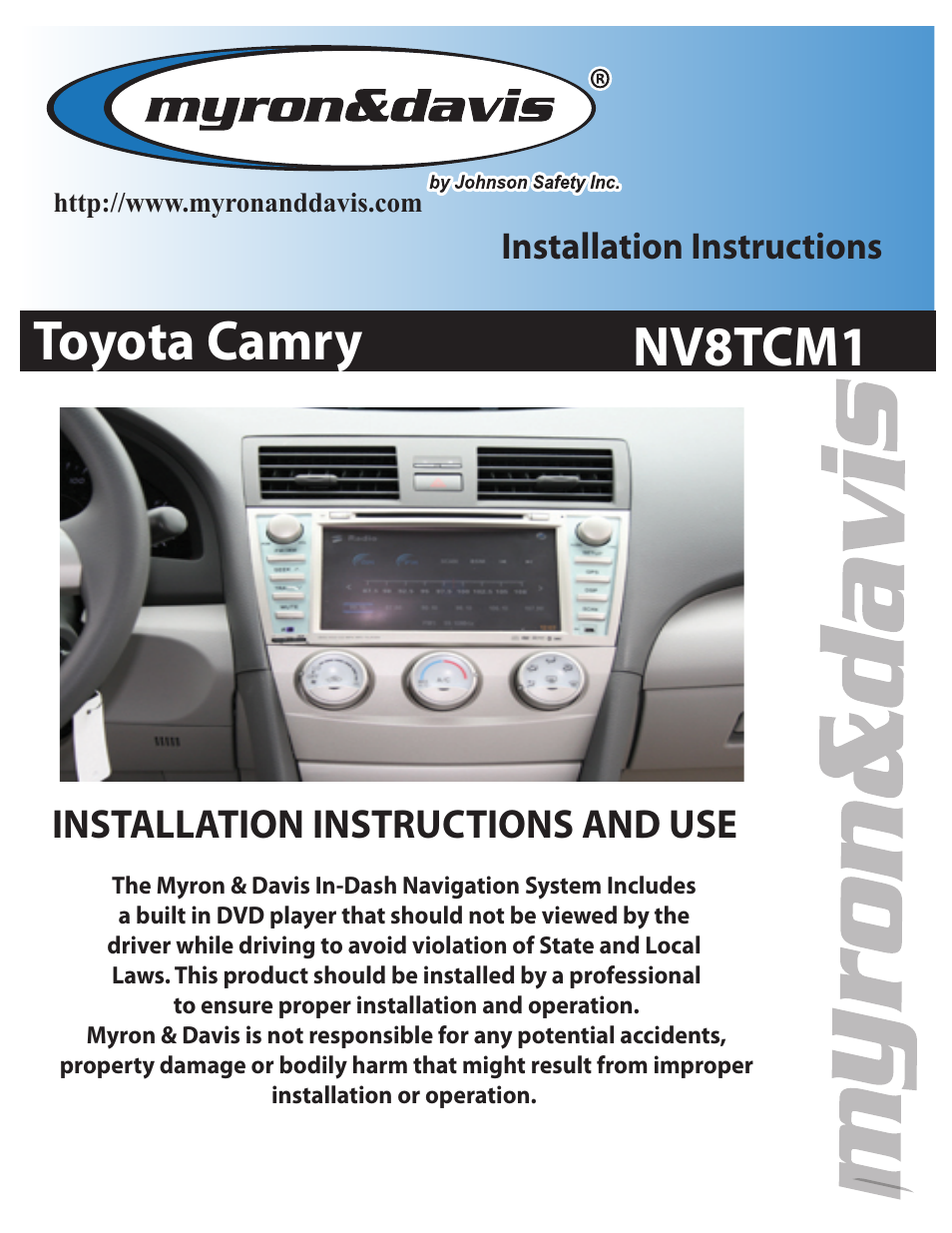 Myron&Davis NV8TCM1 User Manual | 11 pages