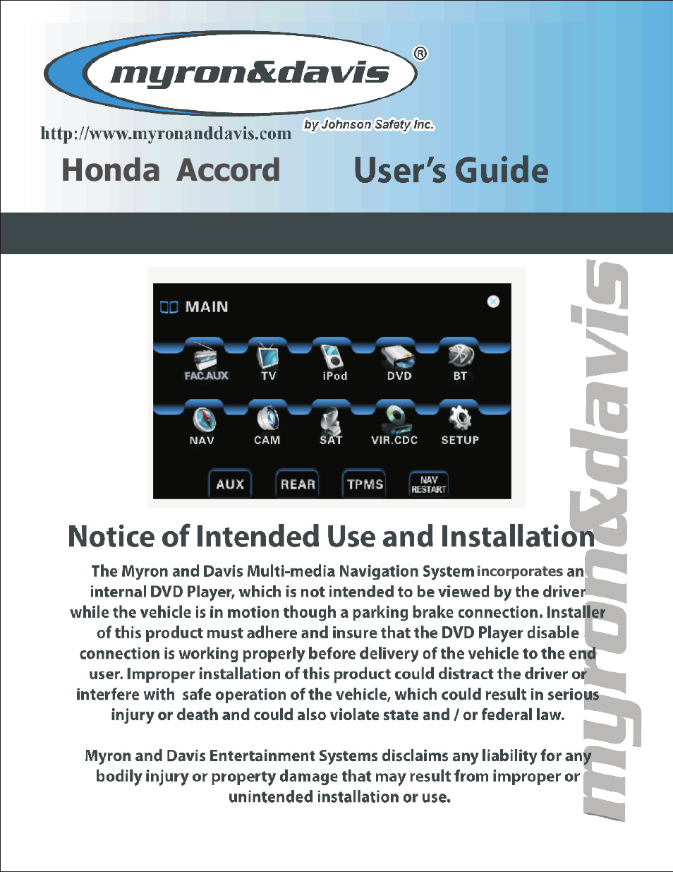 Myron&Davis NV8ACC1 User Manual | 77 pages
