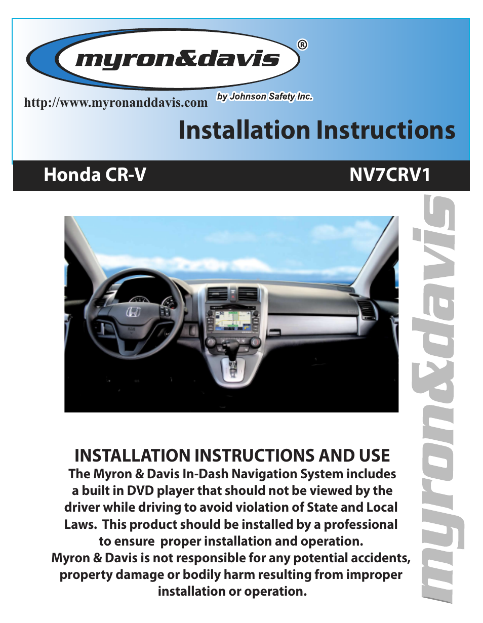 Myron&Davis NV7CRV1 User Manual | 10 pages