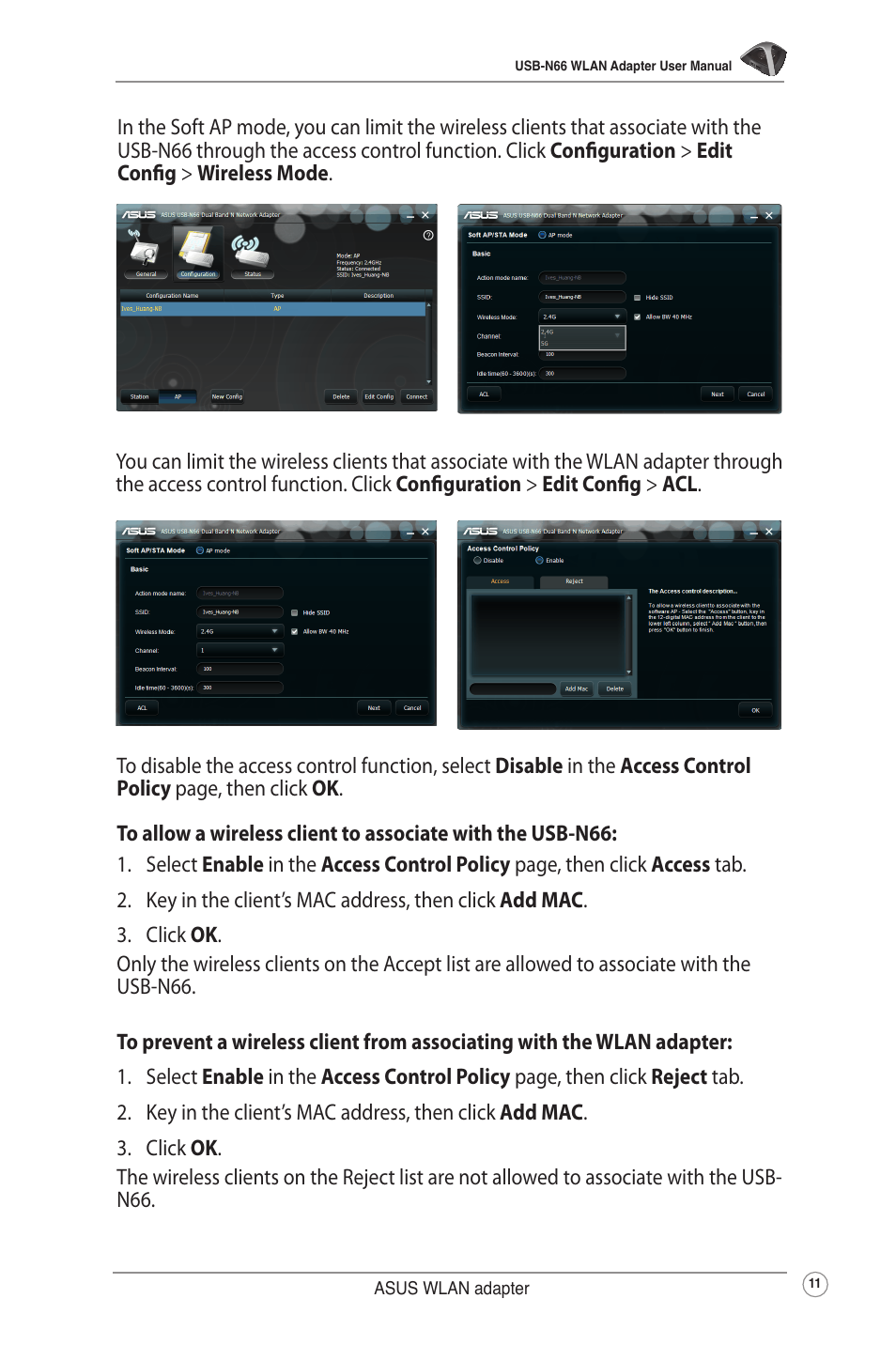 Asus USB-N66 User Manual | Page 11 / 35