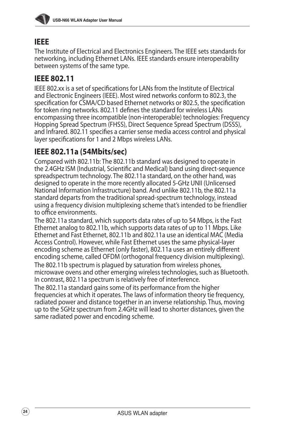 Ieee | Asus USB-N66 User Manual | Page 24 / 35