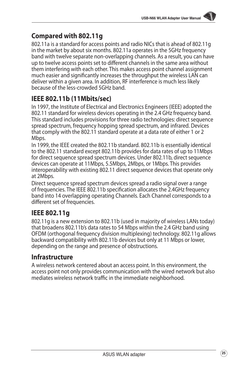 Infrastructure | Asus USB-N66 User Manual | Page 25 / 35