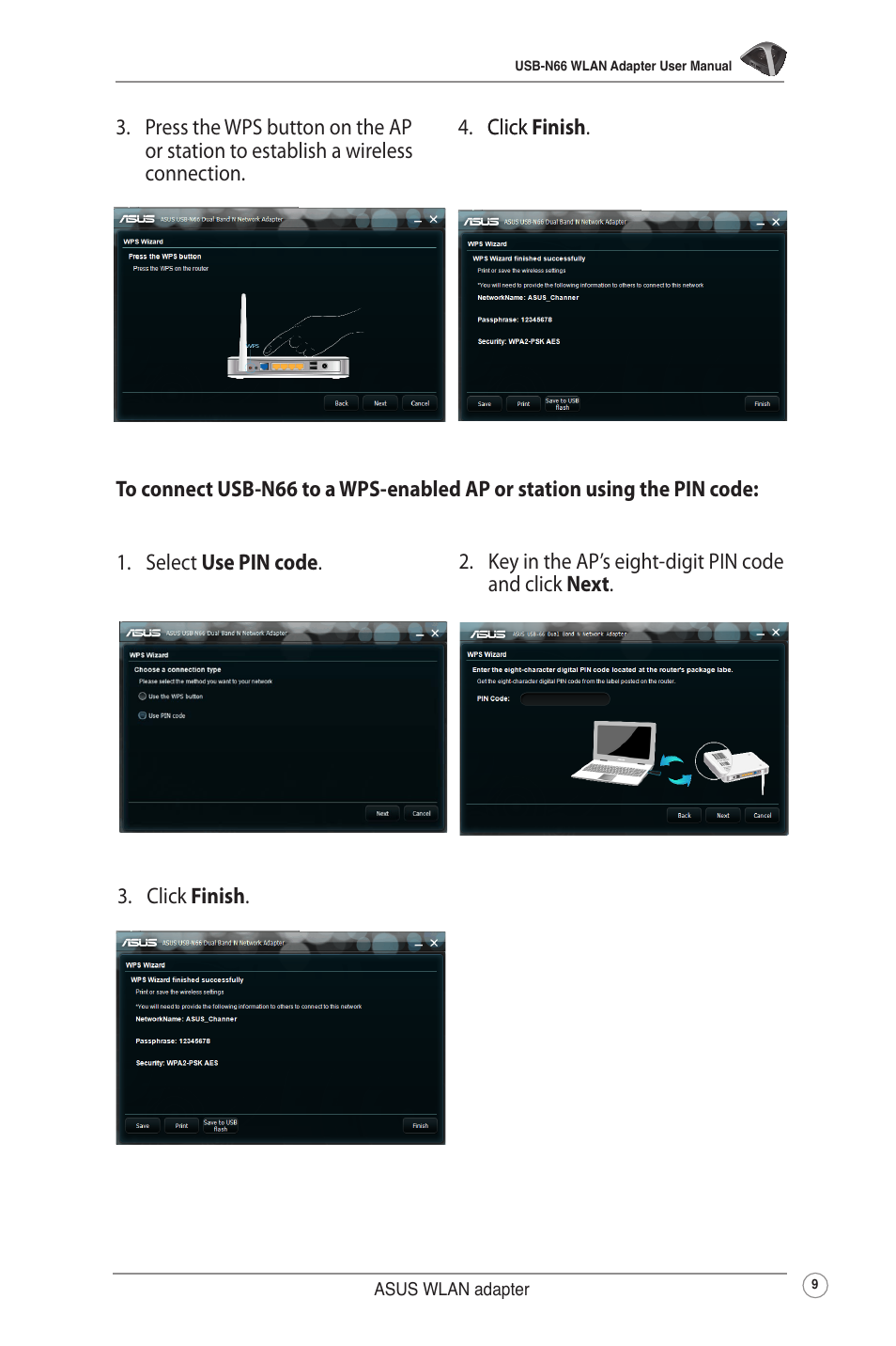 Asus USB-N66 User Manual | Page 9 / 35