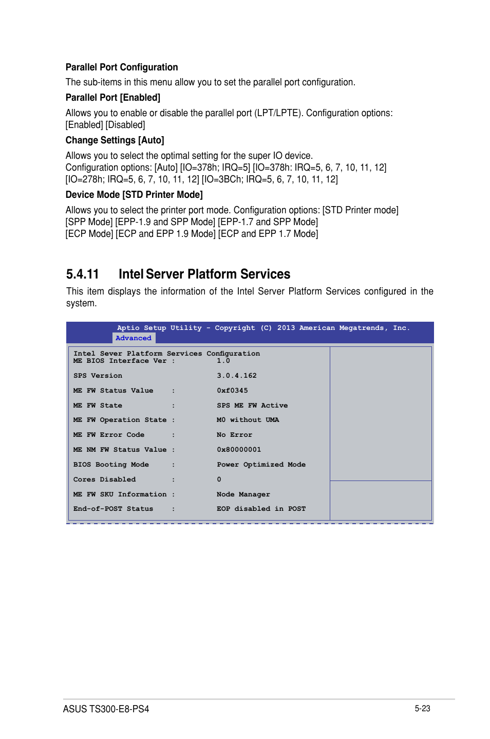 11 intel, Server platform services | Asus TS300-E8-PS4 User Manual | Page 105 / 170