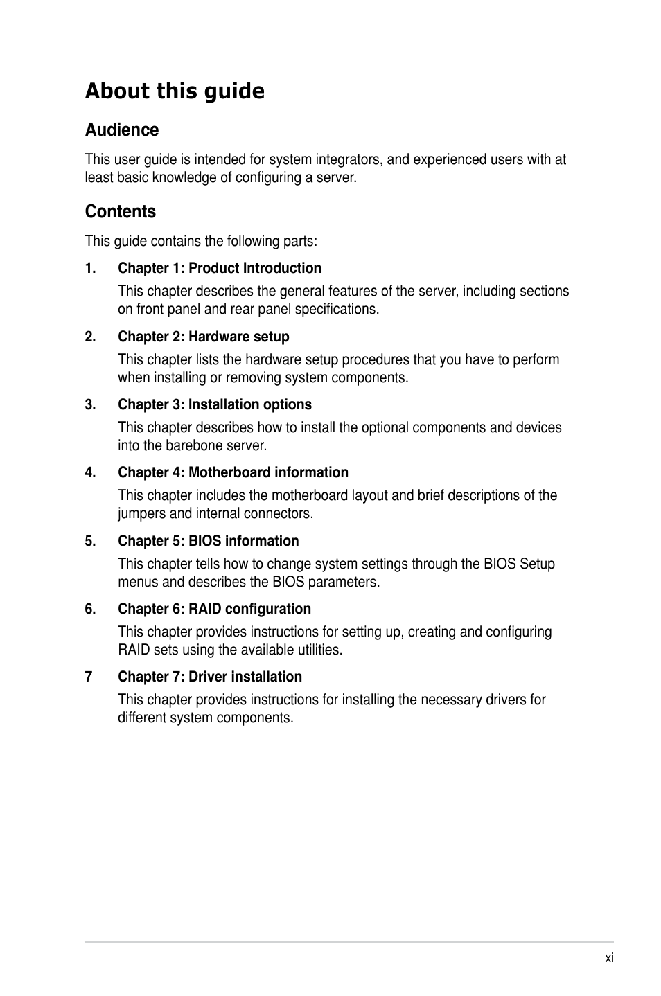 Asus TS300-E8-PS4 User Manual | Page 11 / 170