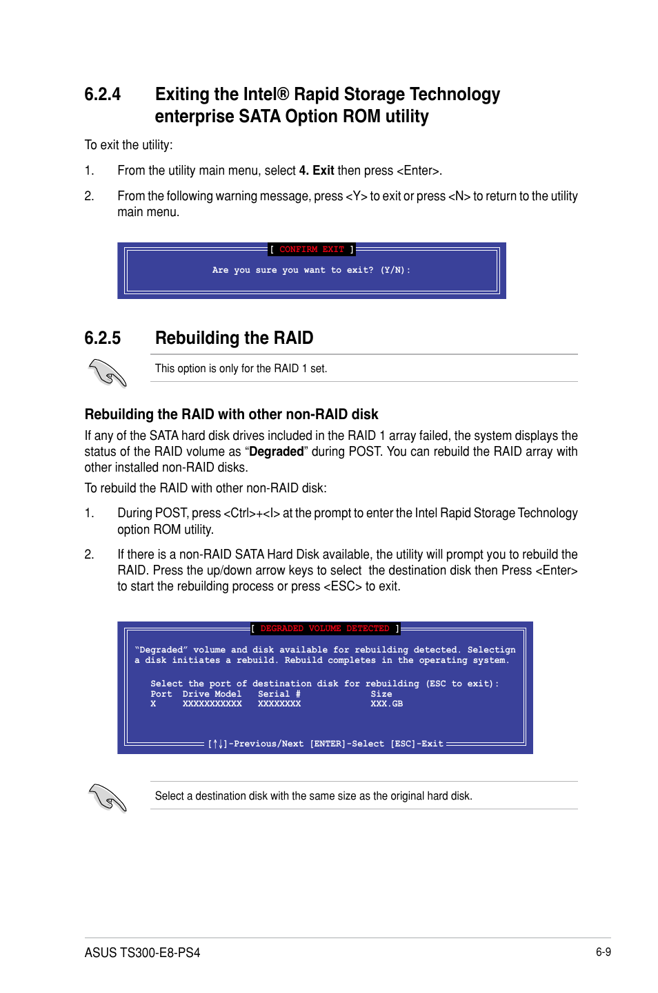 5 rebuilding the raid | Asus TS300-E8-PS4 User Manual | Page 129 / 170