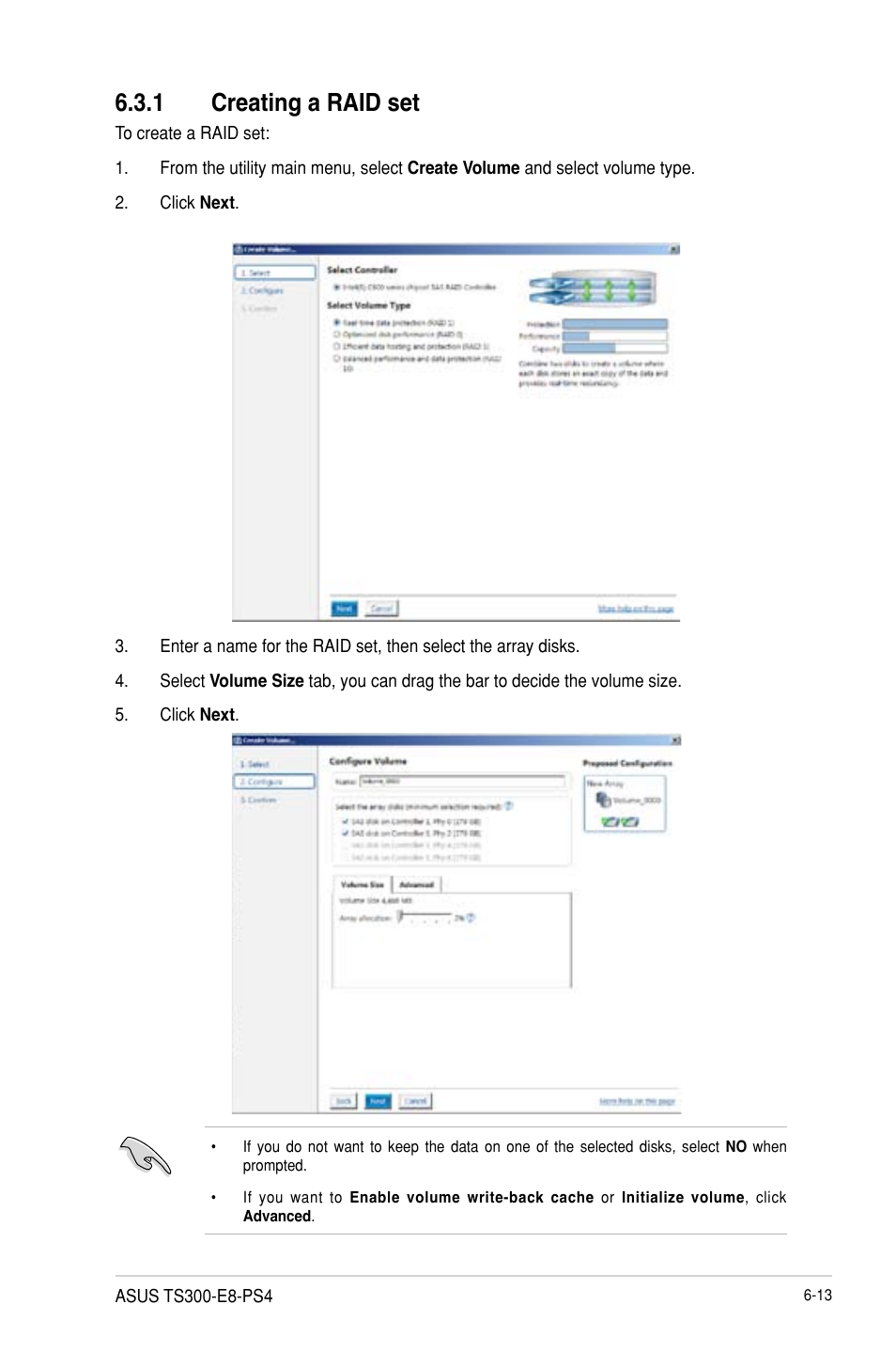 1 creating a raid set | Asus TS300-E8-PS4 User Manual | Page 133 / 170