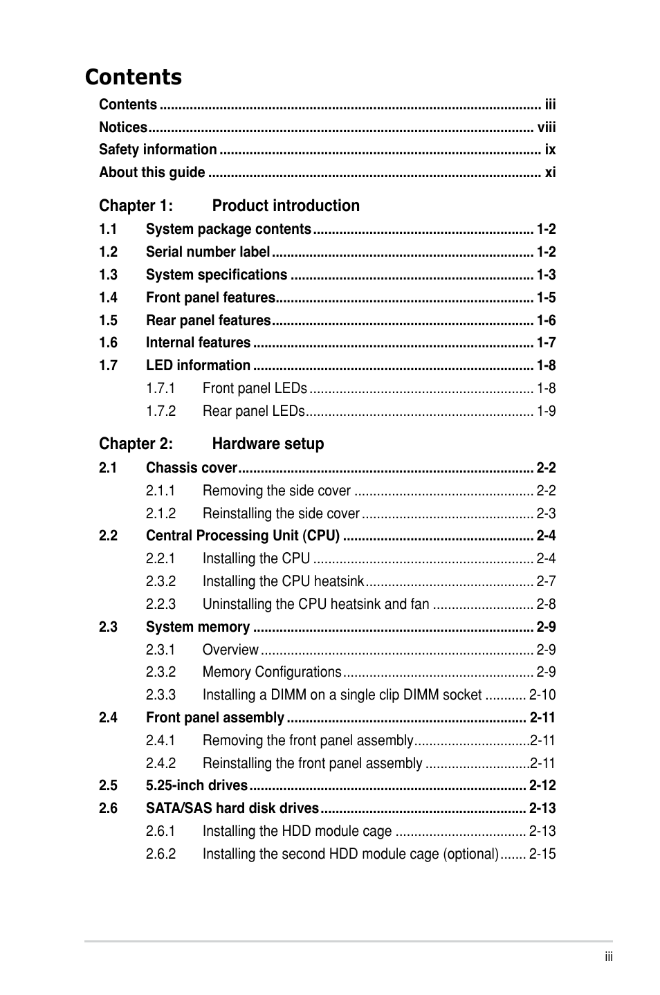 Asus TS300-E8-PS4 User Manual | Page 3 / 170