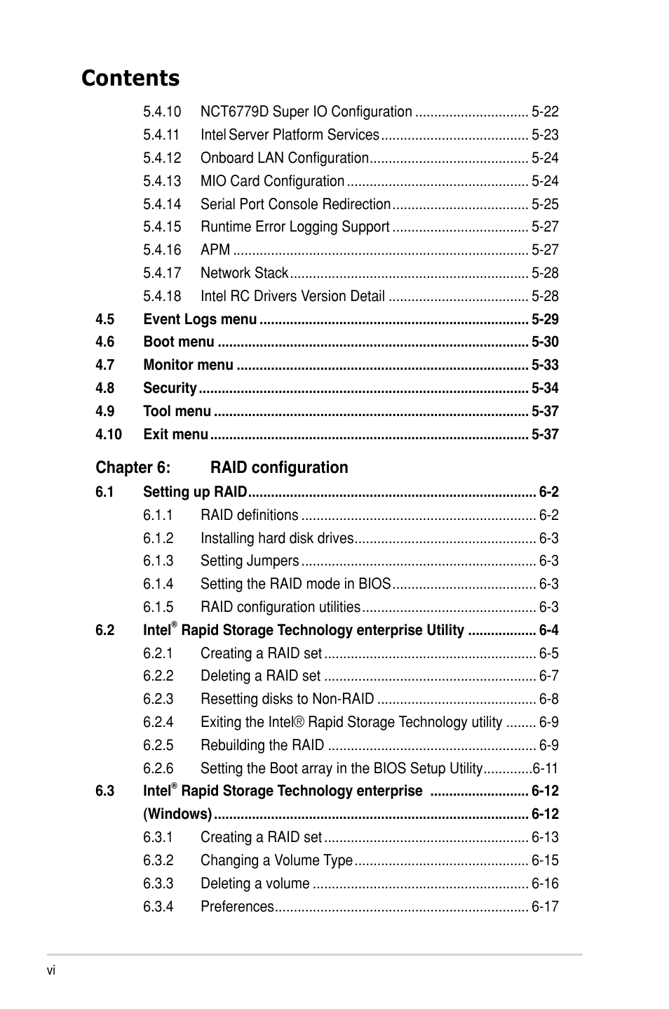 Asus TS300-E8-PS4 User Manual | Page 6 / 170