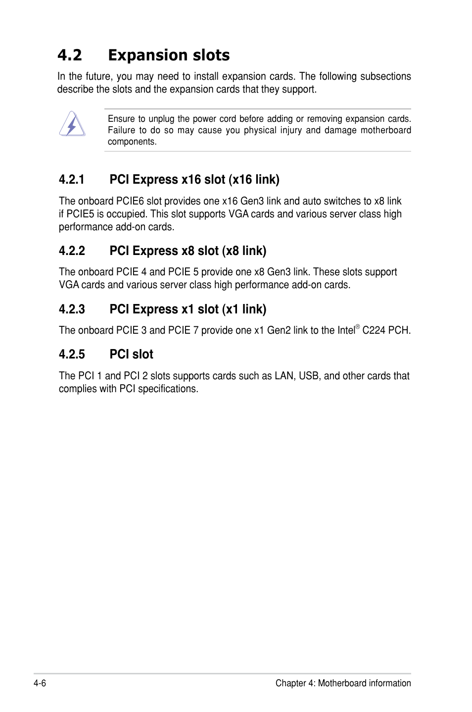 2 expansion slots | Asus TS300-E8-PS4 User Manual | Page 62 / 170
