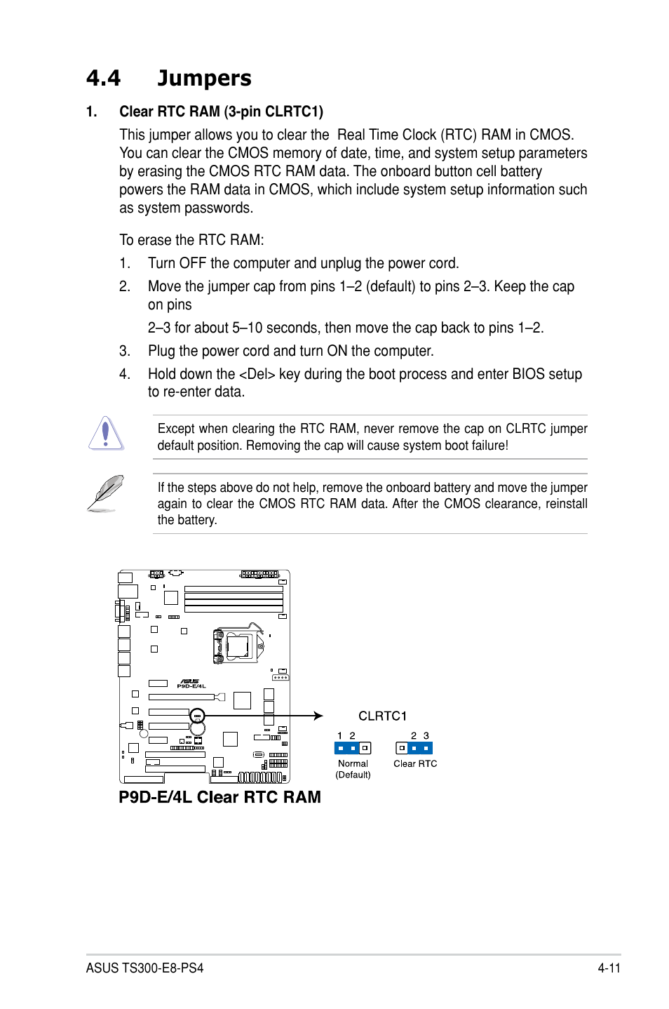 4 jumpers | Asus TS300-E8-PS4 User Manual | Page 67 / 170