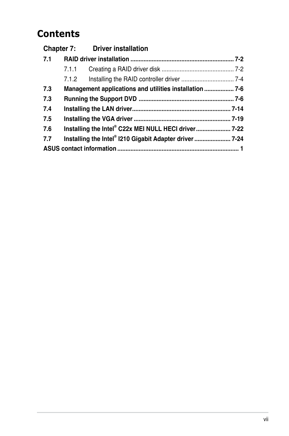 Asus TS300-E8-PS4 User Manual | Page 7 / 170