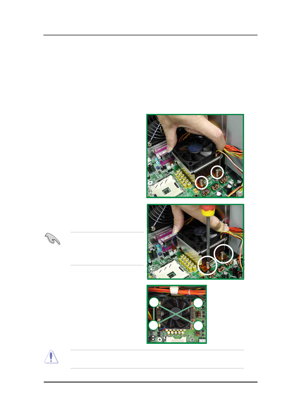 3 installing the cpu heatsink with fan assembly | Asus AW1500-I5 User Manual | Page 27 / 60